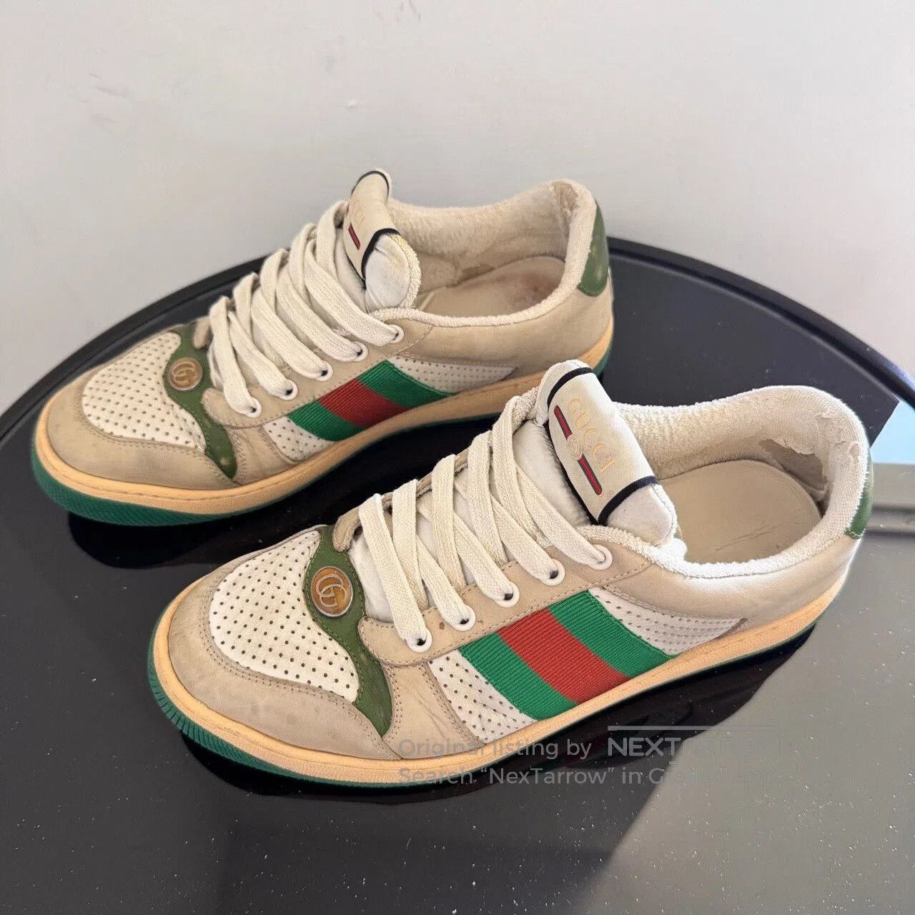 Gucci gucci screener gg vintage green sneakers. Size US 6.5 / EU 39-40 - 1 Thumbnail
