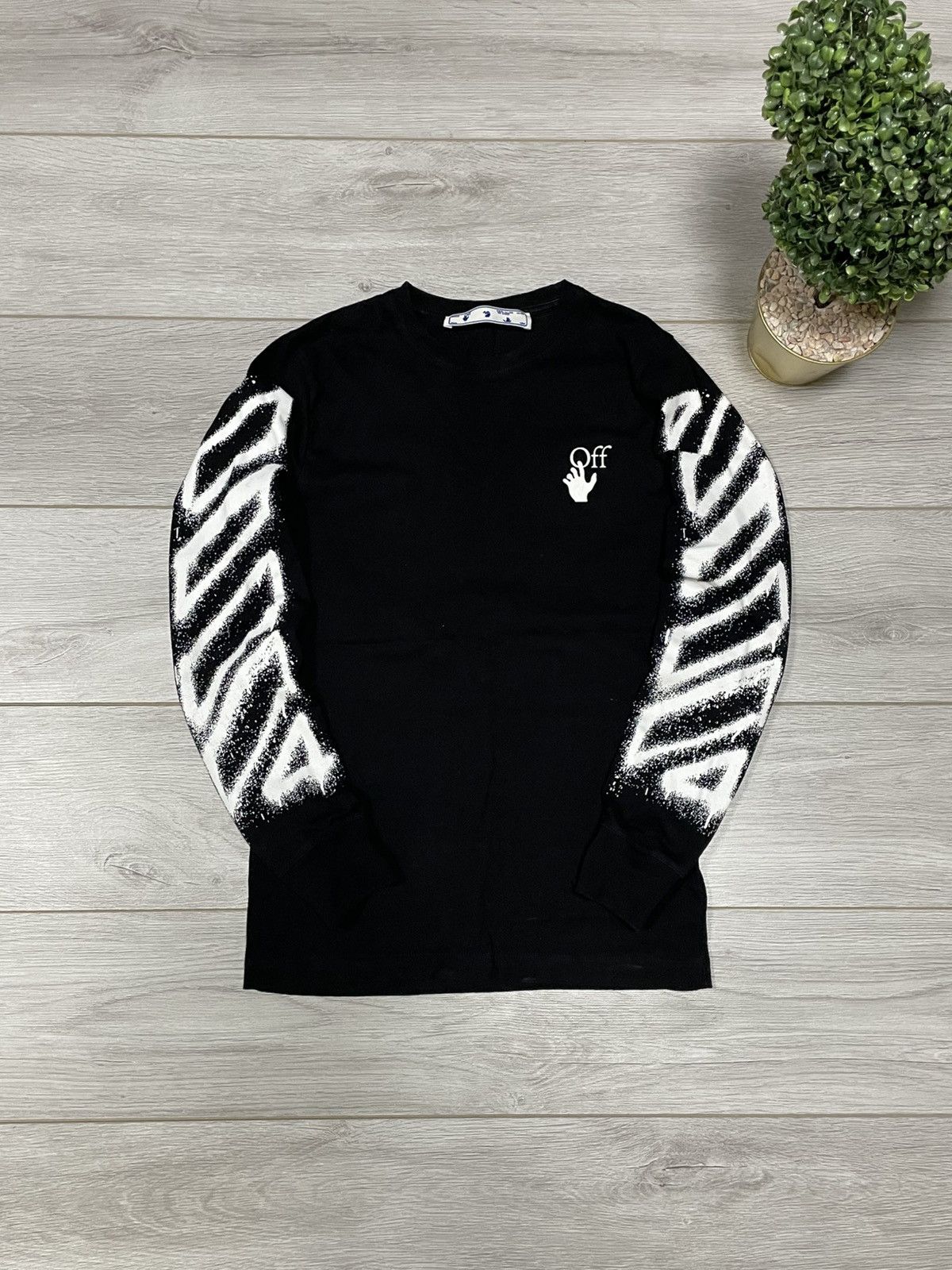 Off-White Off-White paint arrows tape stripes long sleeve Size US S / EU 44-46 / 1 - 2 Thumbnail