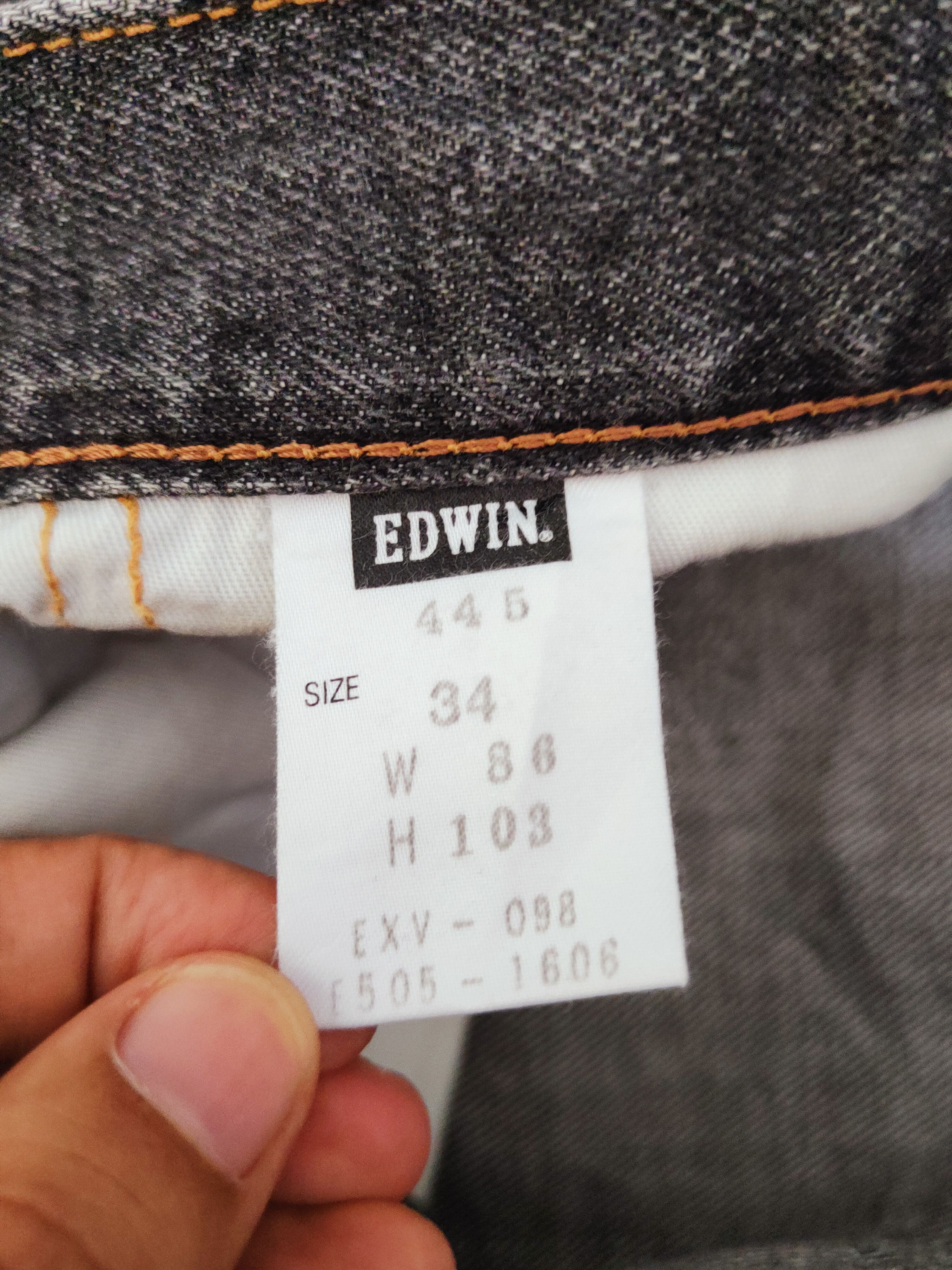 Edwin Edwin Black Distressed Ripped Jeans #S2682 Size US 34 / EU 50 - 16 Thumbnail