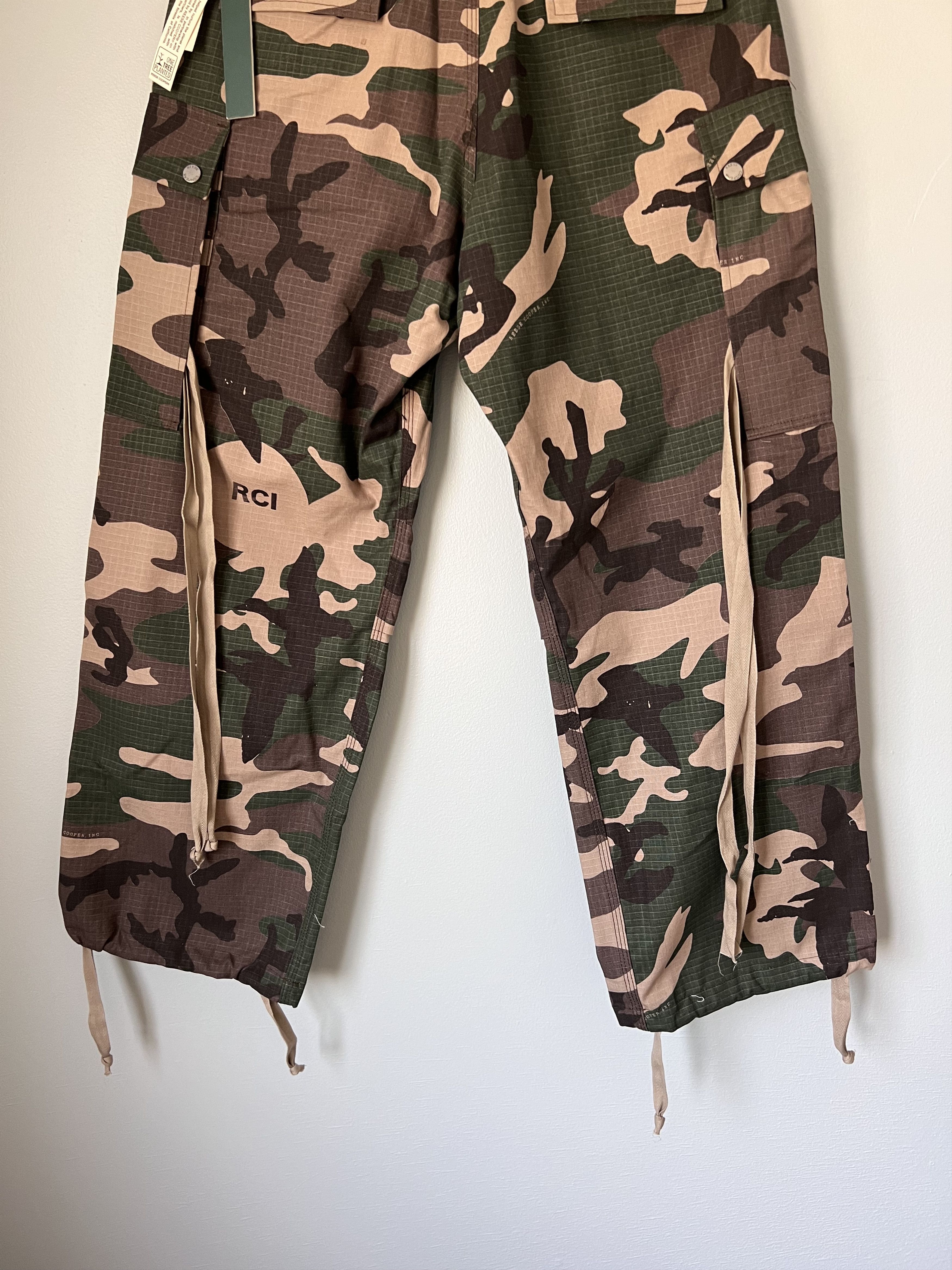 Reese Cooper Reese Cooper Cotton Ripstop Wide Leg Cargo Pants in Camo Size US 30 / EU 46 - 6 Thumbnail