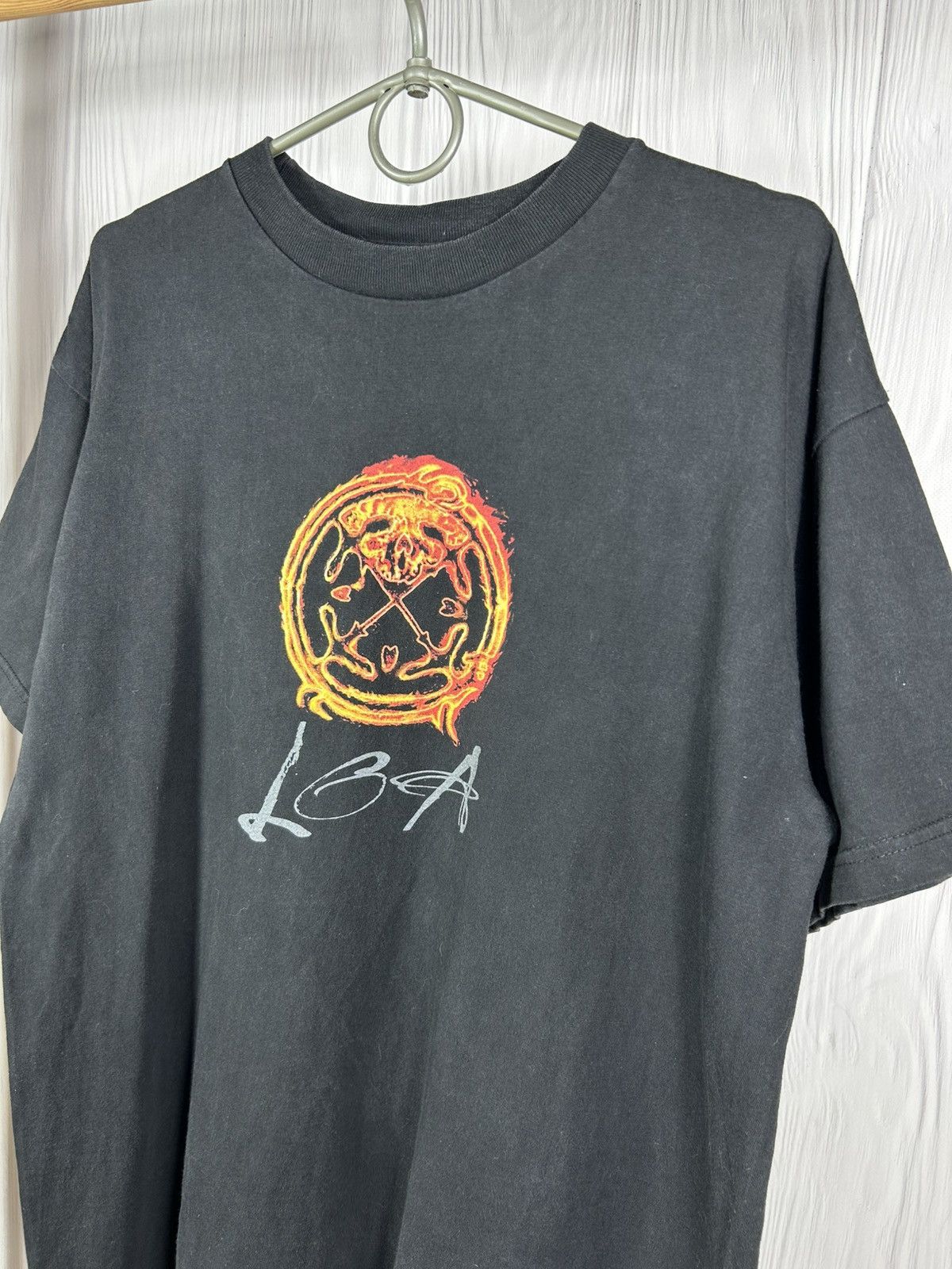 Band Tees Vintage 90s Life Of Agony LOA Band Fire T-Shirt Size L USA Size US L / EU 52-54 / 3 - 4 Thumbnail
