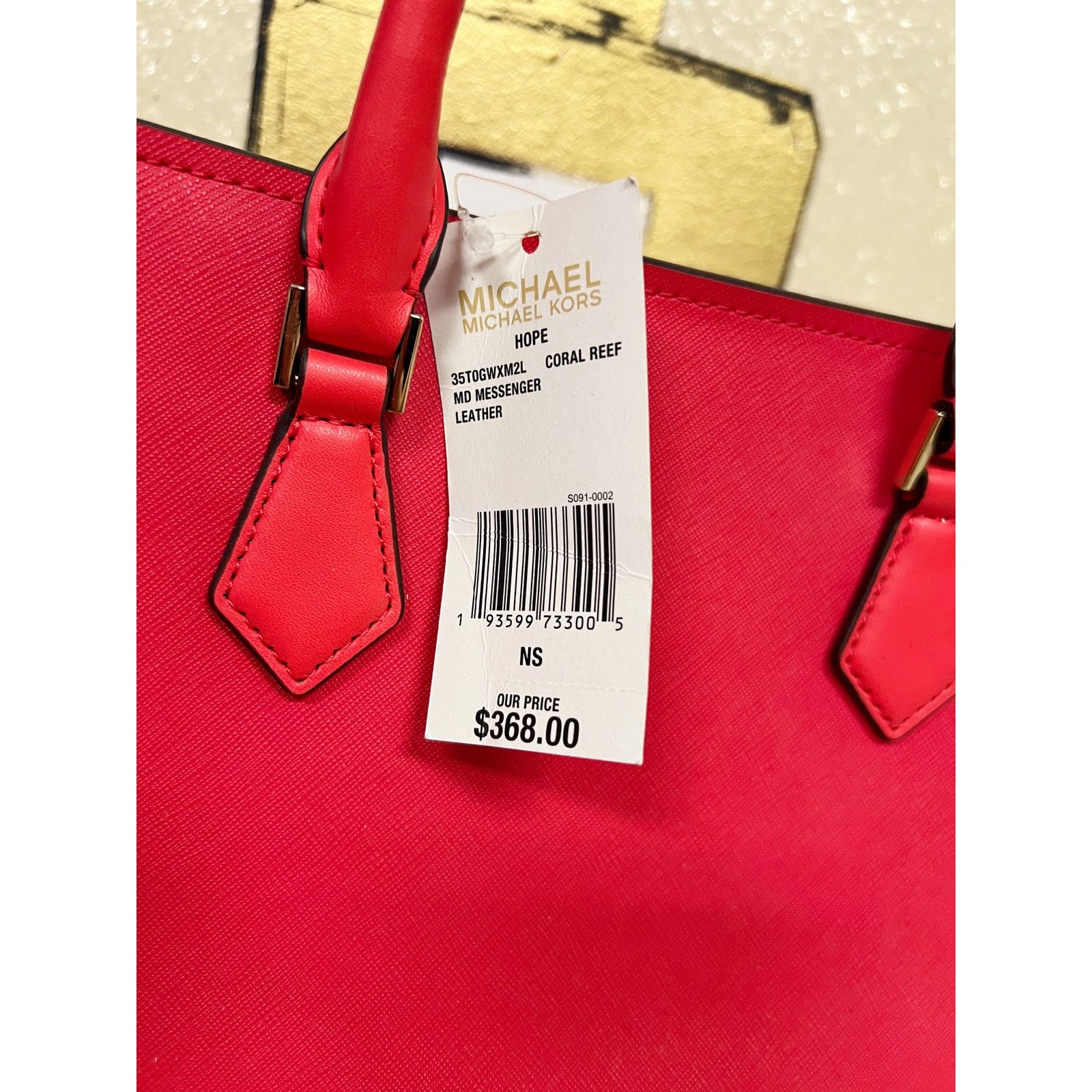 Michael Kors Michael Kors 35T0GWXM2L Hope Medium Saffiano Leather Satchel Size ONE SIZE - 8 Thumbnail