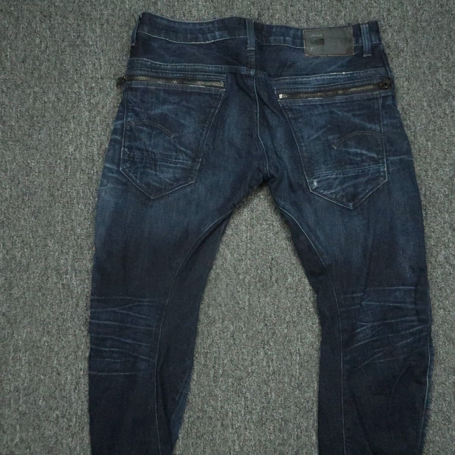G-Star G Star Jeans Mens 36x32 Arc Slim 5-Pocket Denim Button Fly Blue - 3D Straight Fit, Regular, 36 Waist, 32 Inseam, Cotton, Vintage No, G-Star Arc Size US 36 / EU 52 - 5 Thumbnail