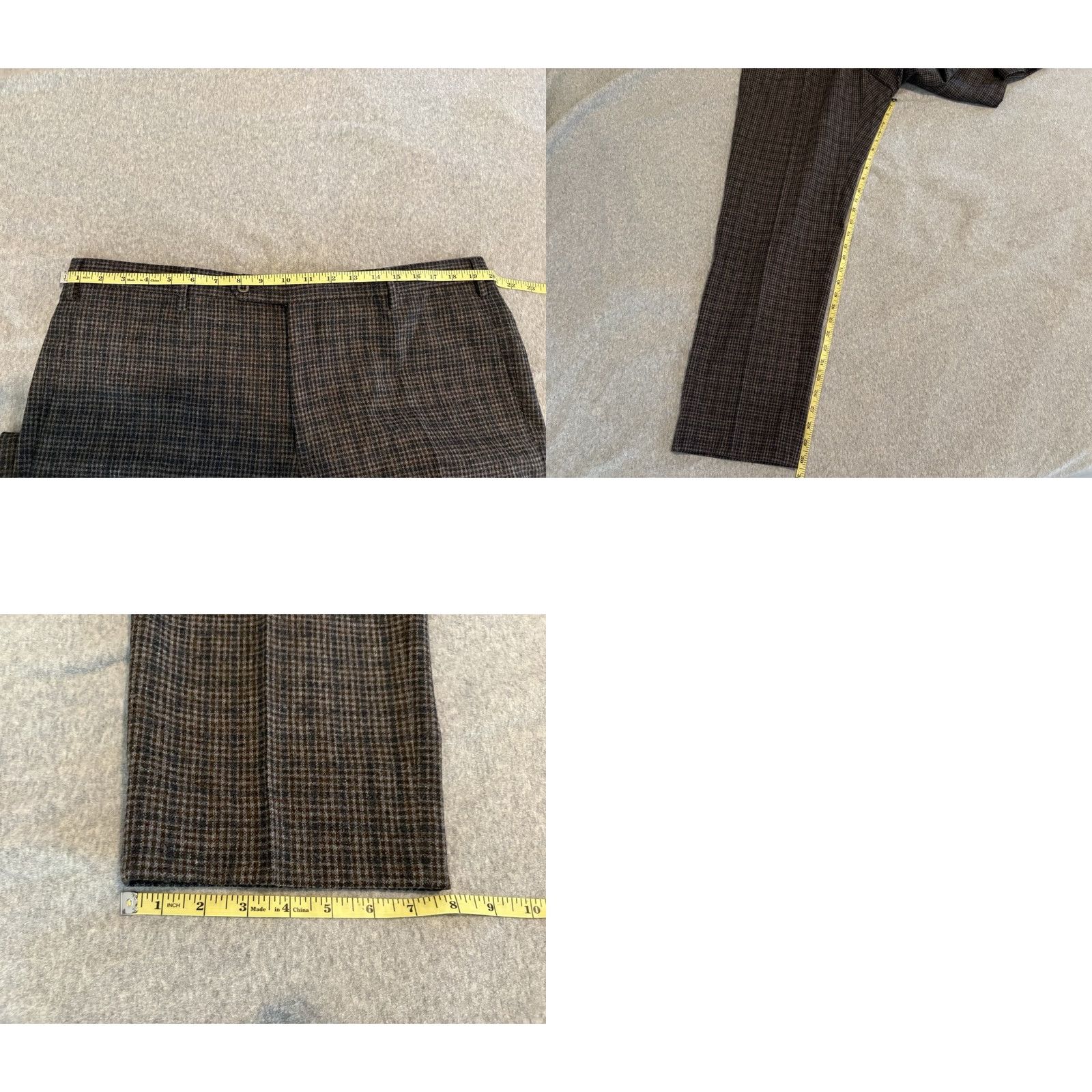 Zanella Zanella Dress Pants Mens 40 Flat Front Brown Cashmere Wool Made in Italy Size US 40 / EU 56 - 8 Thumbnail