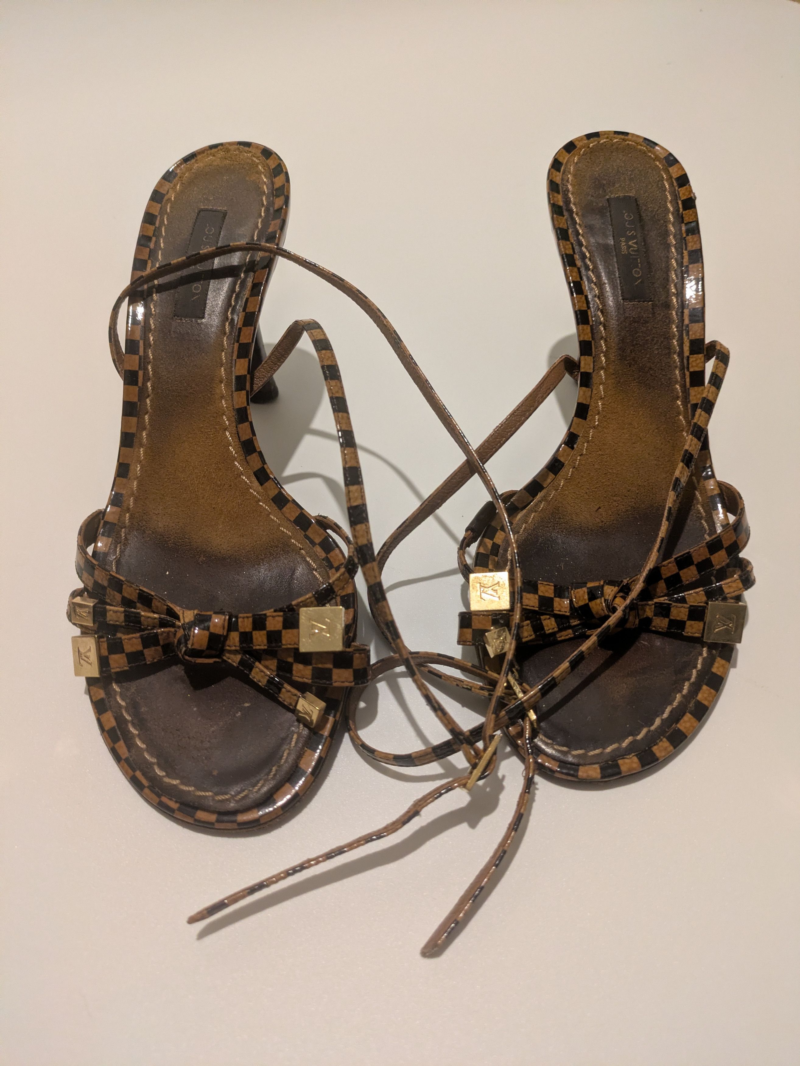 Louis Vuitton Vintage y2k Louis Vuitton heeled strappy sandals Size US 6 / IT 36 - 3 Thumbnail