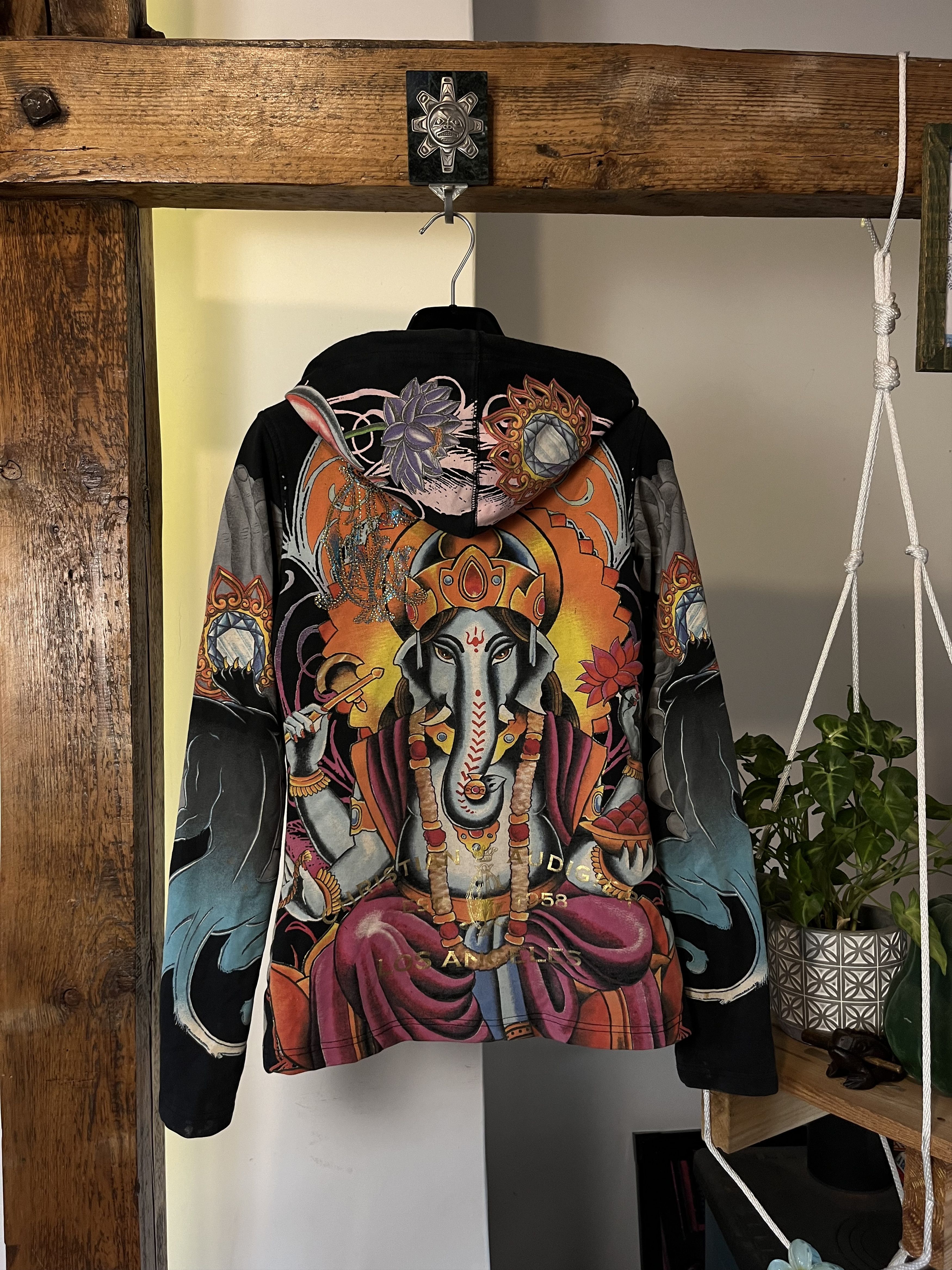 Christian Audigier × Ed Hardy × Vintage Ed Hardy By Christian Audigier Hindu Ganesha Buddhism Hoodie Size S / US 4 / IT 40 - 2 Thumbnail