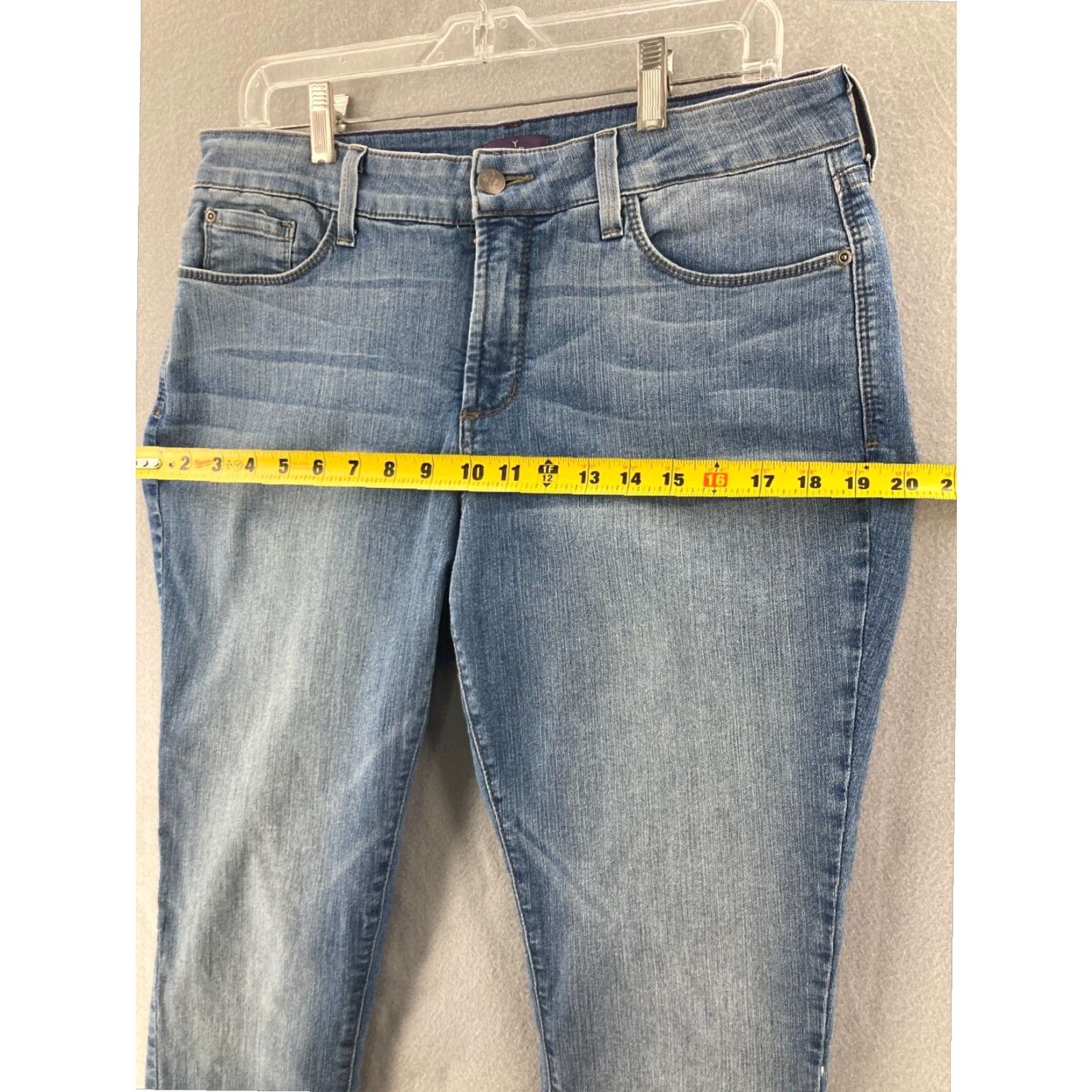 NYDJ NYDJ Womens 12 Blue Bootcut Jeans Super Skinny USA Made Size 34" / US 12 / IT 48 - 3 Thumbnail