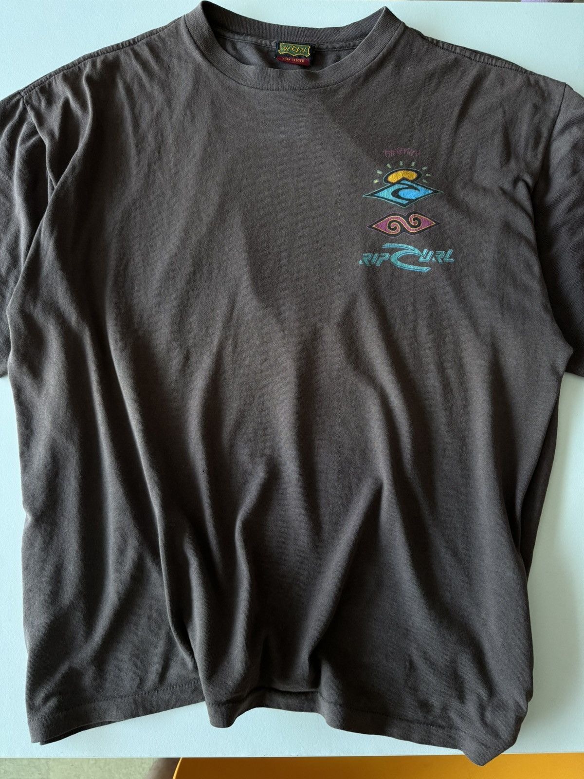 Ripcurl Vtg 90s Ripcurl Brown Single Stitch Tee Size US L / EU 52-54 / 3 - 5 Thumbnail