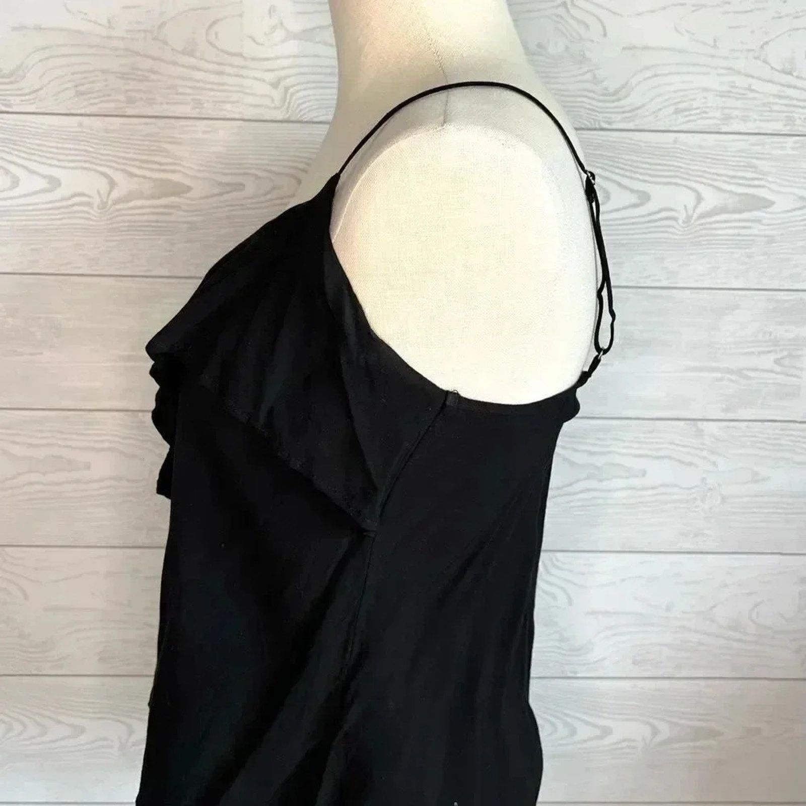 Forever 21 Forever 21 Black Ruffle Cami Top Small S Whimsigoth Grunge Size S / US 4 / IT 40 - 3 Thumbnail