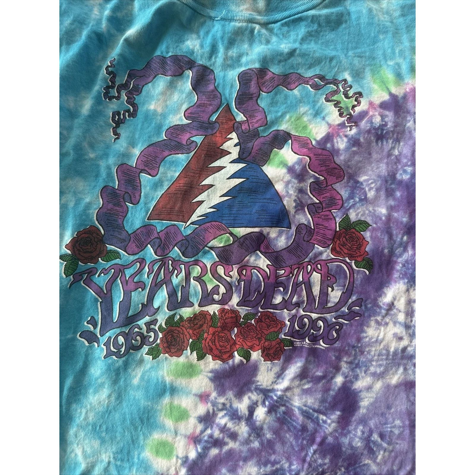 Grateful Dead 1990 - Grateful Dead Vintage Tie Dye Tee Liquid blue - XL Size US XL / EU 56 / 4 - 6 Thumbnail