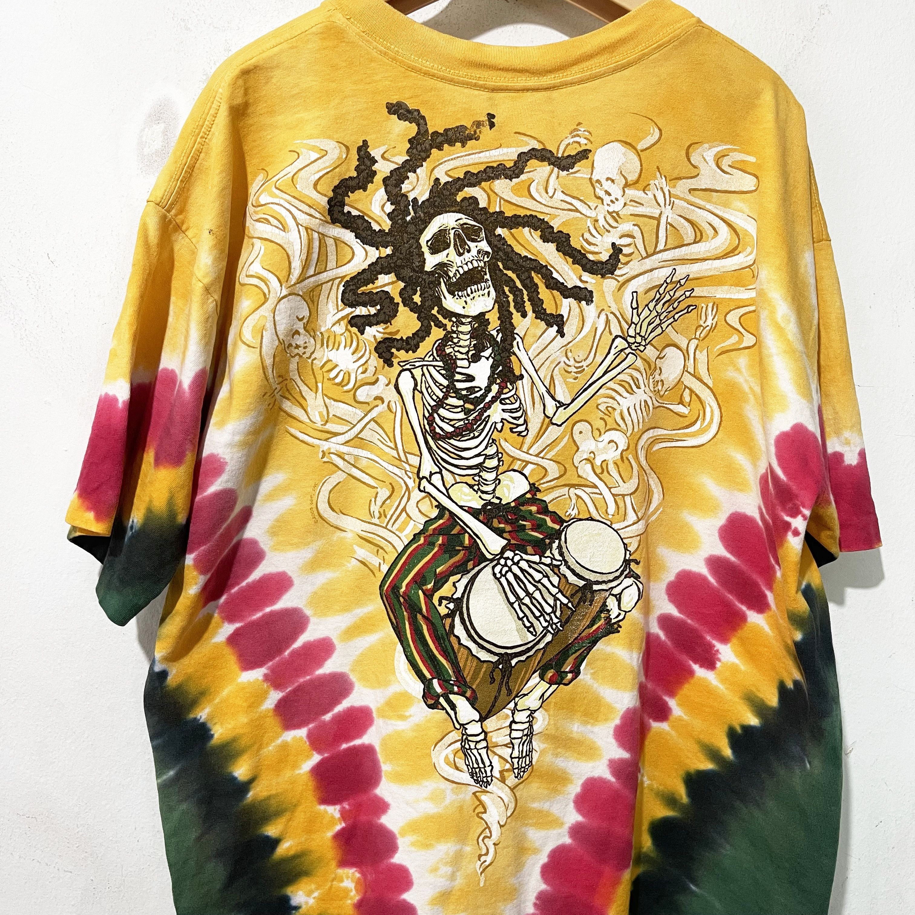 Grateful Dead Vintage 2003 Grateful Dead Rasta Skeleton Shirt Size US L / EU 52-54 / 3 - 5 Thumbnail