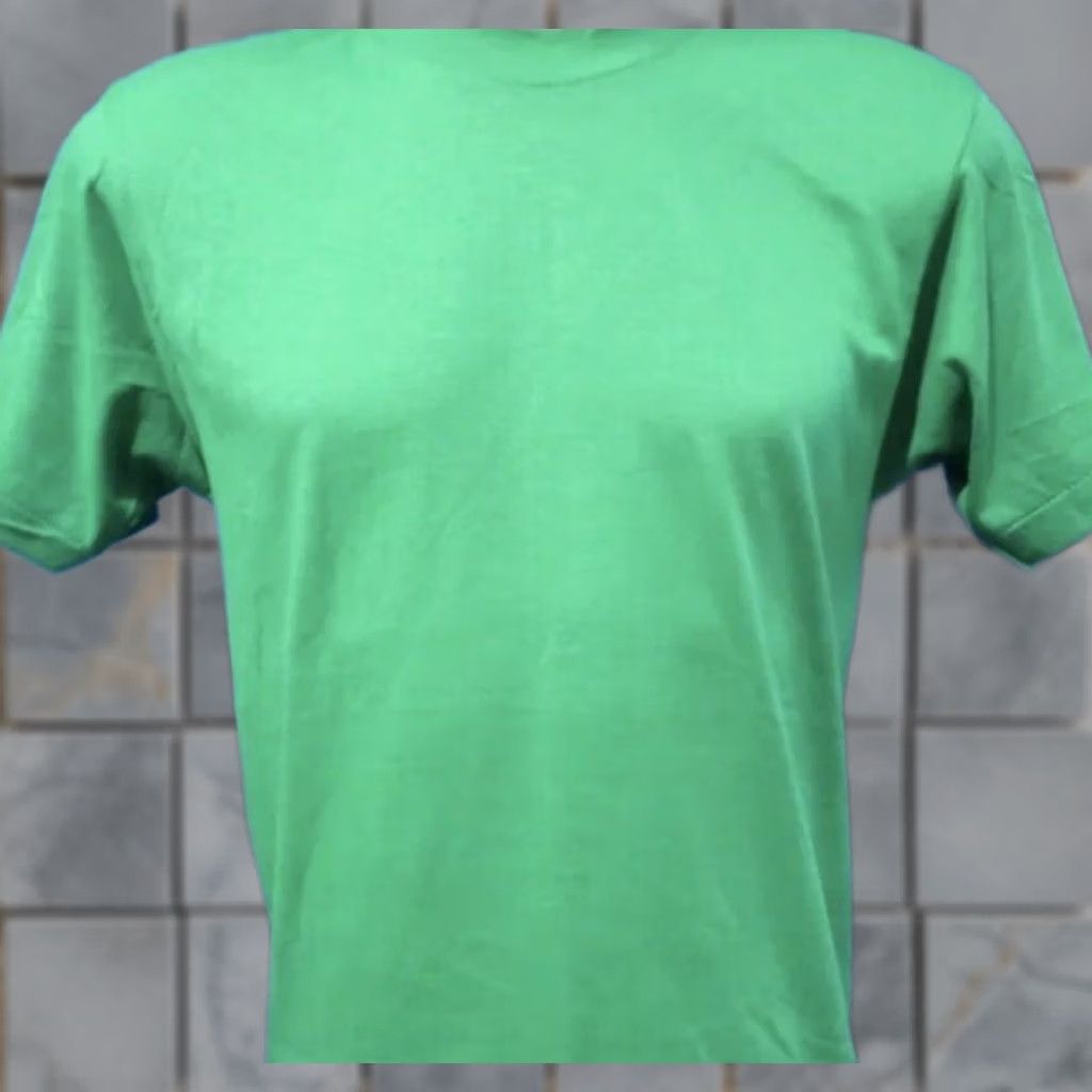 Vintage NOS Screen Stars GREEN T-Shirt Vintage 80s Unisex Adults Small Crew Neck Short Sleeve Paper Thin Cotton Polyester Shirt Men Women Size US S / EU 44-46 / 1 - 1 Thumbnail