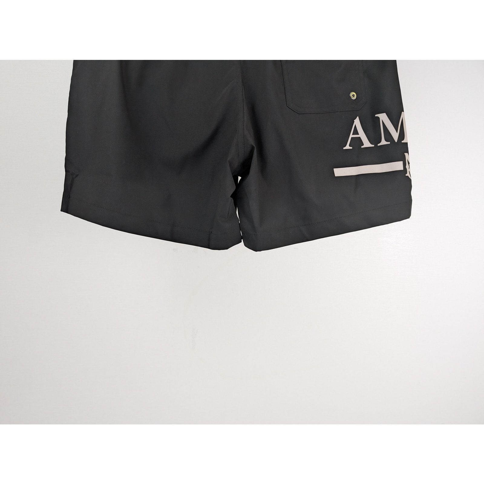 Amiri o1rshd1 Q:2 / MA Bar Logo Swimtrunk Shorts Black/Natural Size US 36 / EU 52 - 9 Thumbnail