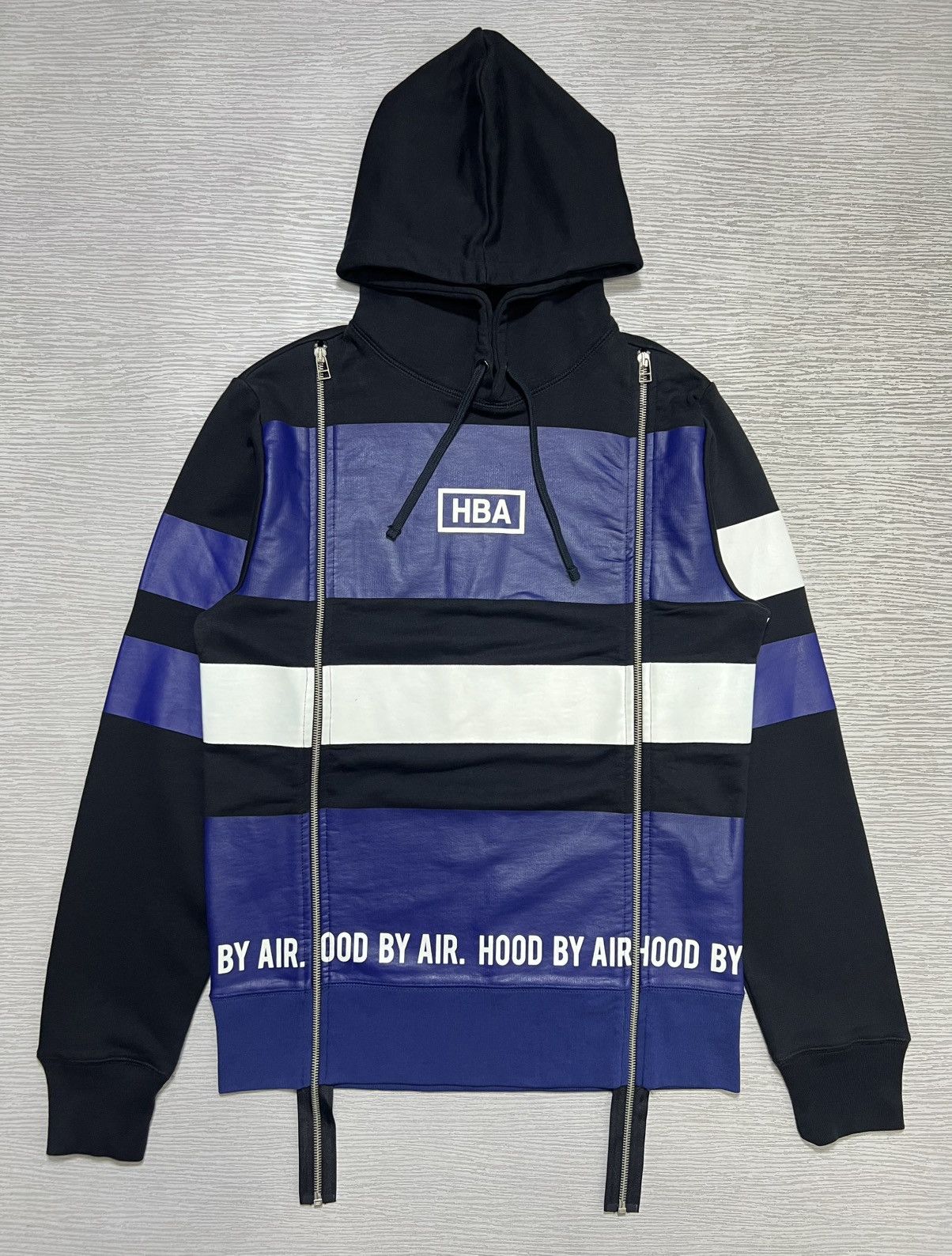 Hood By Air Hood by Air - Color Block Pattern Crewneck Double Zip Hoodie Size US XS / EU 42 / 0 - 2 Thumbnail