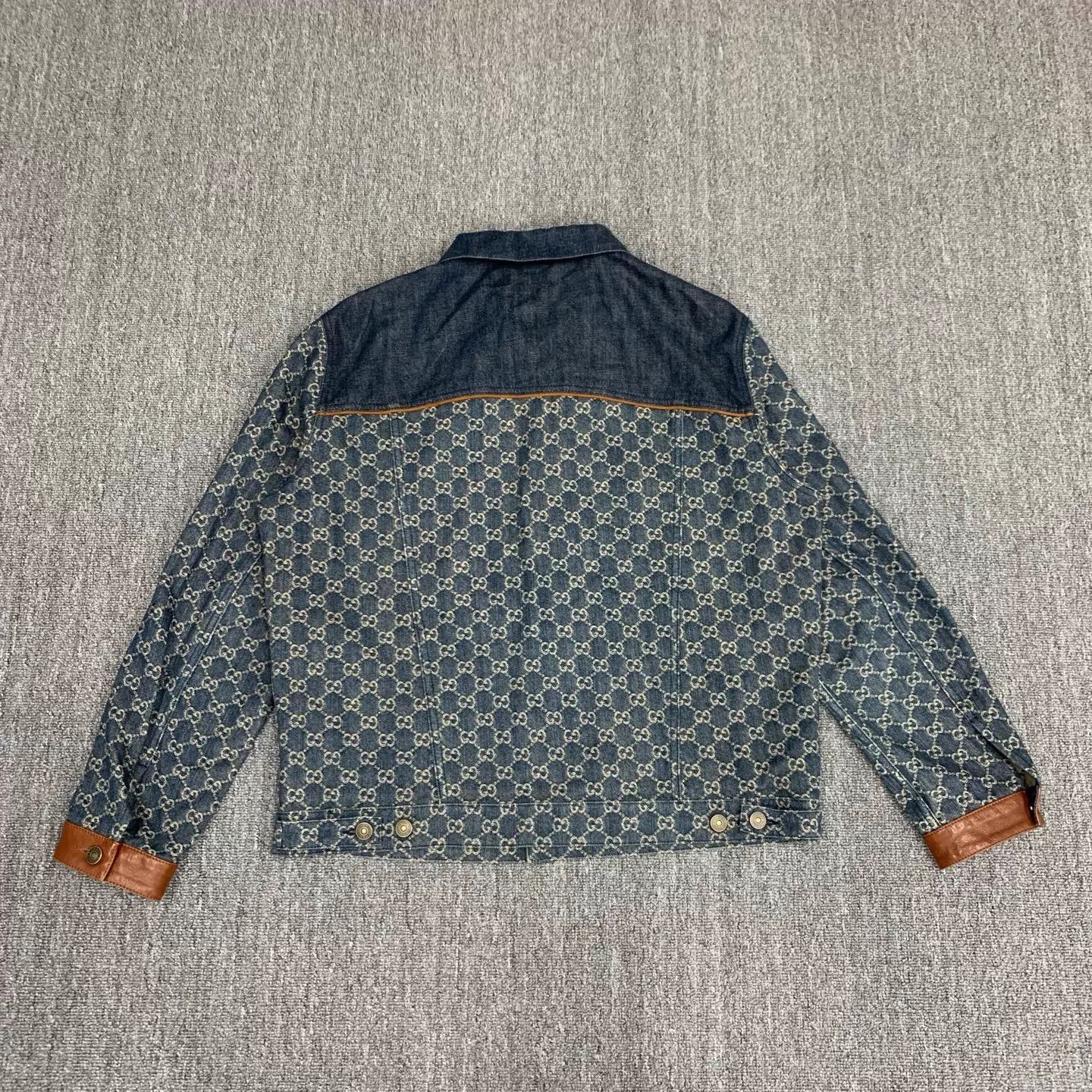 Gucci Gucci Blue GG All Over Denim Jacket 46 (98 New) Size US S / EU 44-46 / 1 - 2 Thumbnail