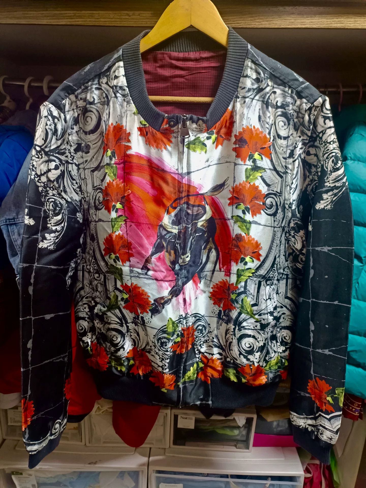 Dolce & Gabbana Dolce&Gabbana Silk Baseball Jacket Size US L / EU 52-54 / 3 - 1 Thumbnail