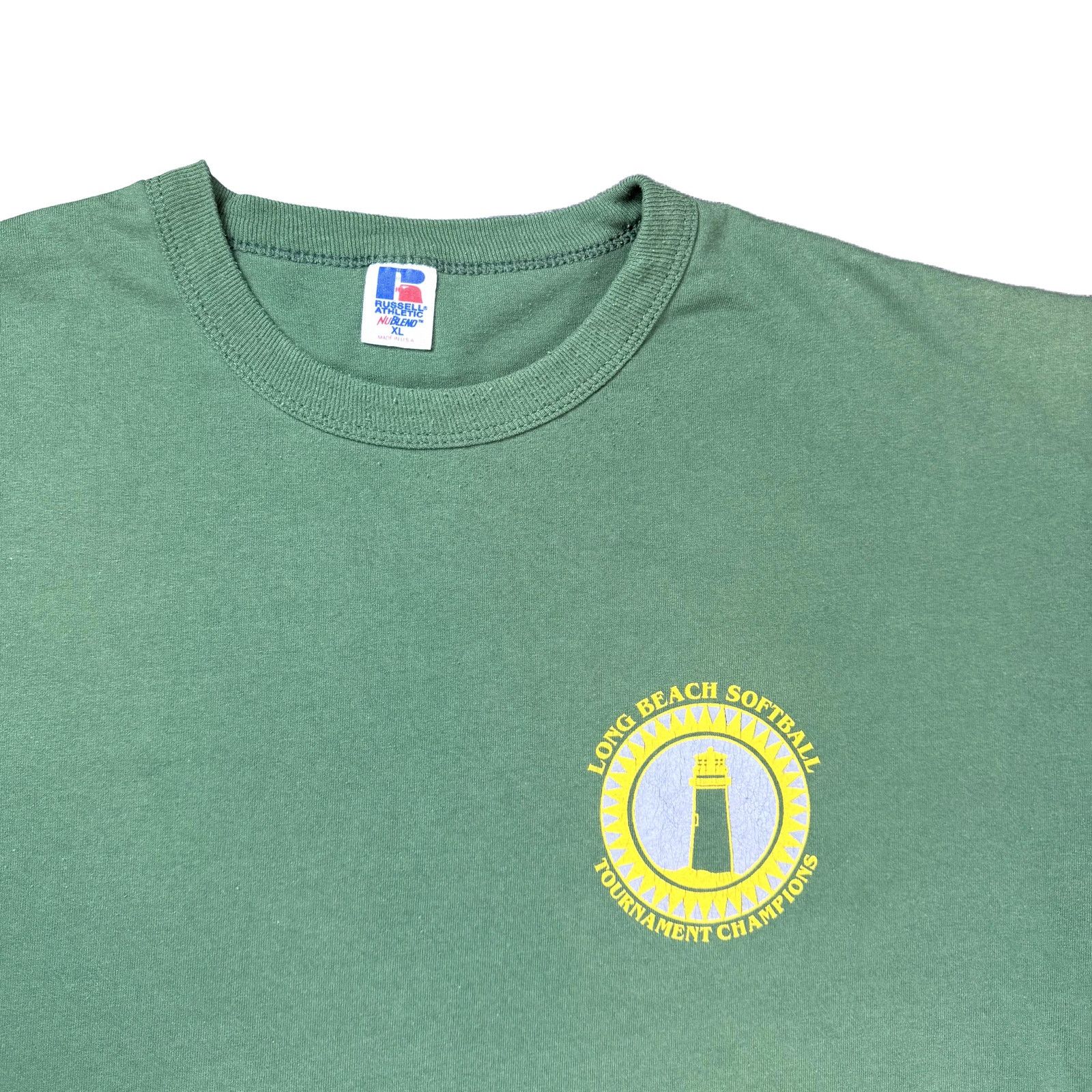 Russell Athletic Vintage 90s Russell Athletic Long Beach Softball Tee XL Size US XL / EU 56 / 4 - 4 Thumbnail