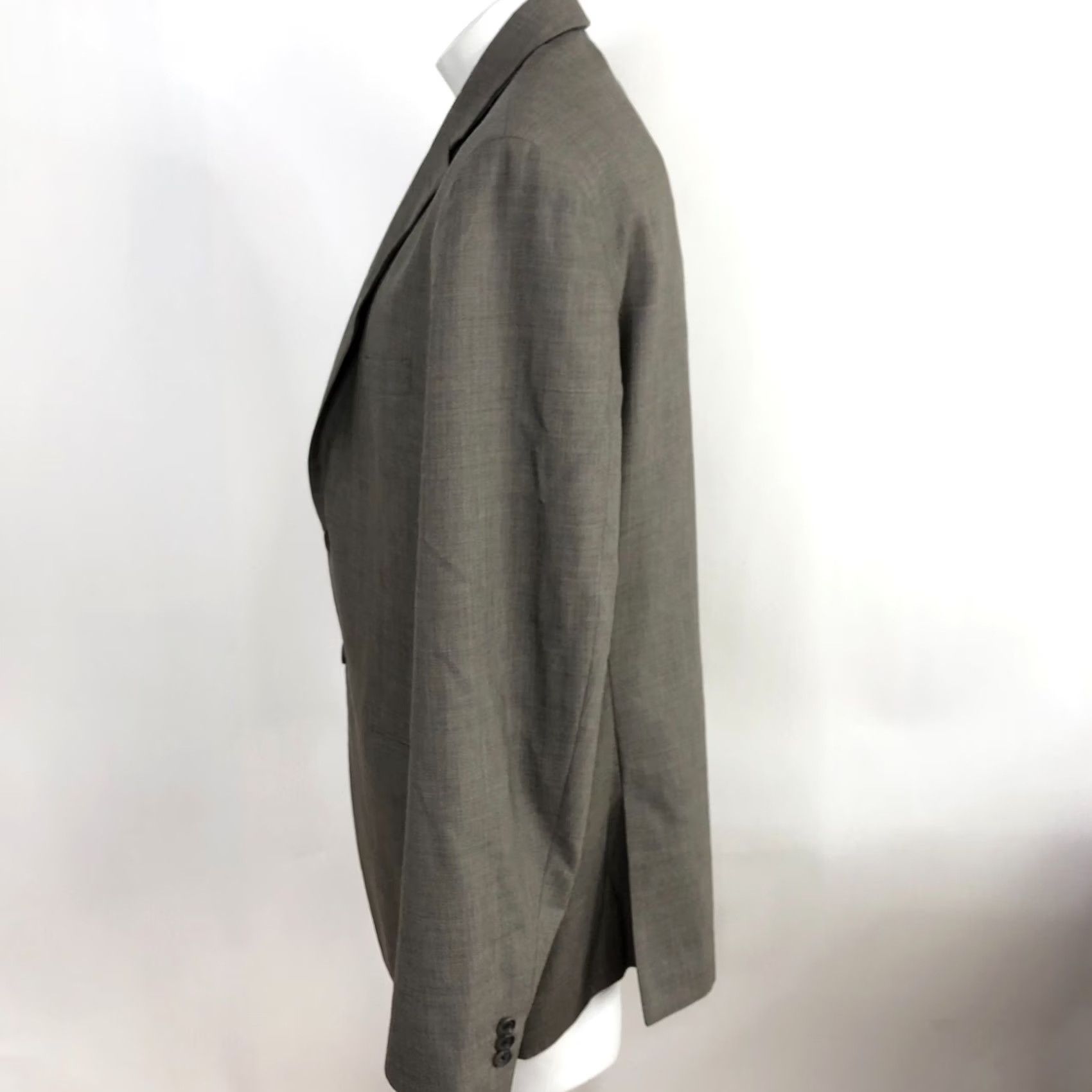 Banana Republic Banana Republic Blazer Sport Coat 44 L 100% Wool Brown Gray Button Notch Lapel Double-Vented Single-Breasted Two-Button Shirt Mens Regular Size 44R - 3 Thumbnail