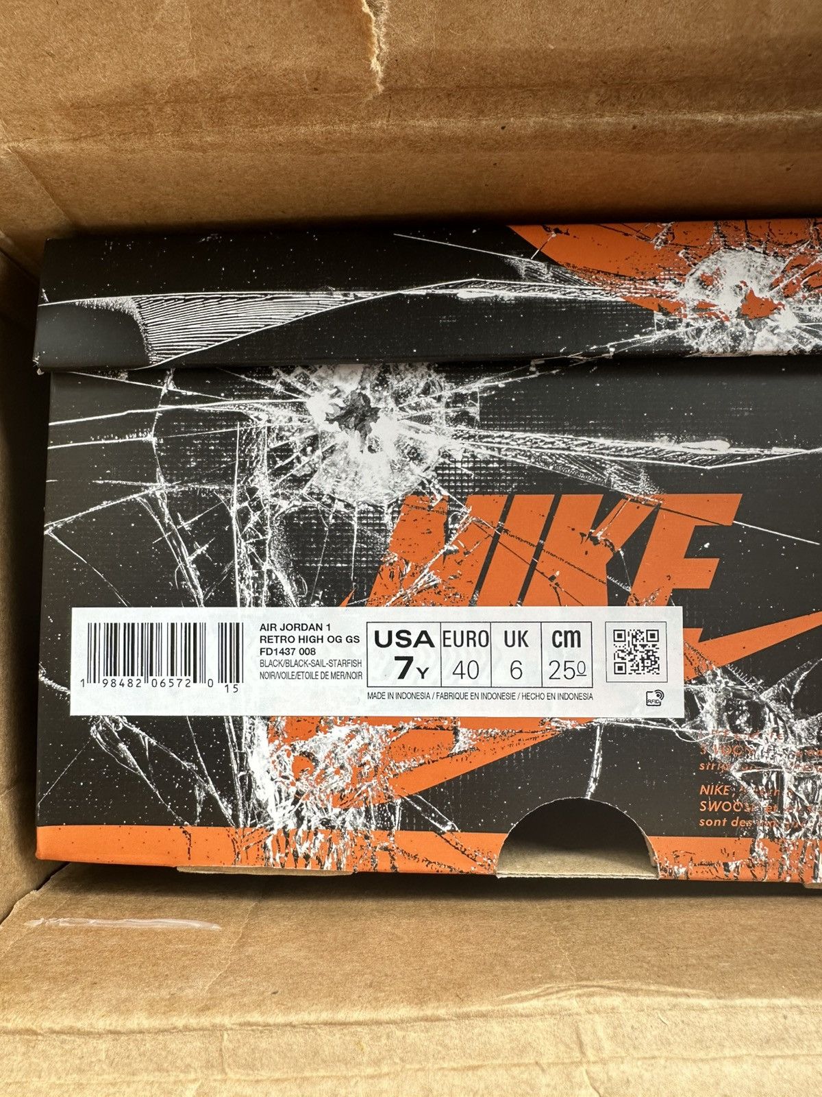 Nike Air Jordan 1 High OG Shattered Backboard 7Y Size US 7 / EU 40 - 7 Thumbnail