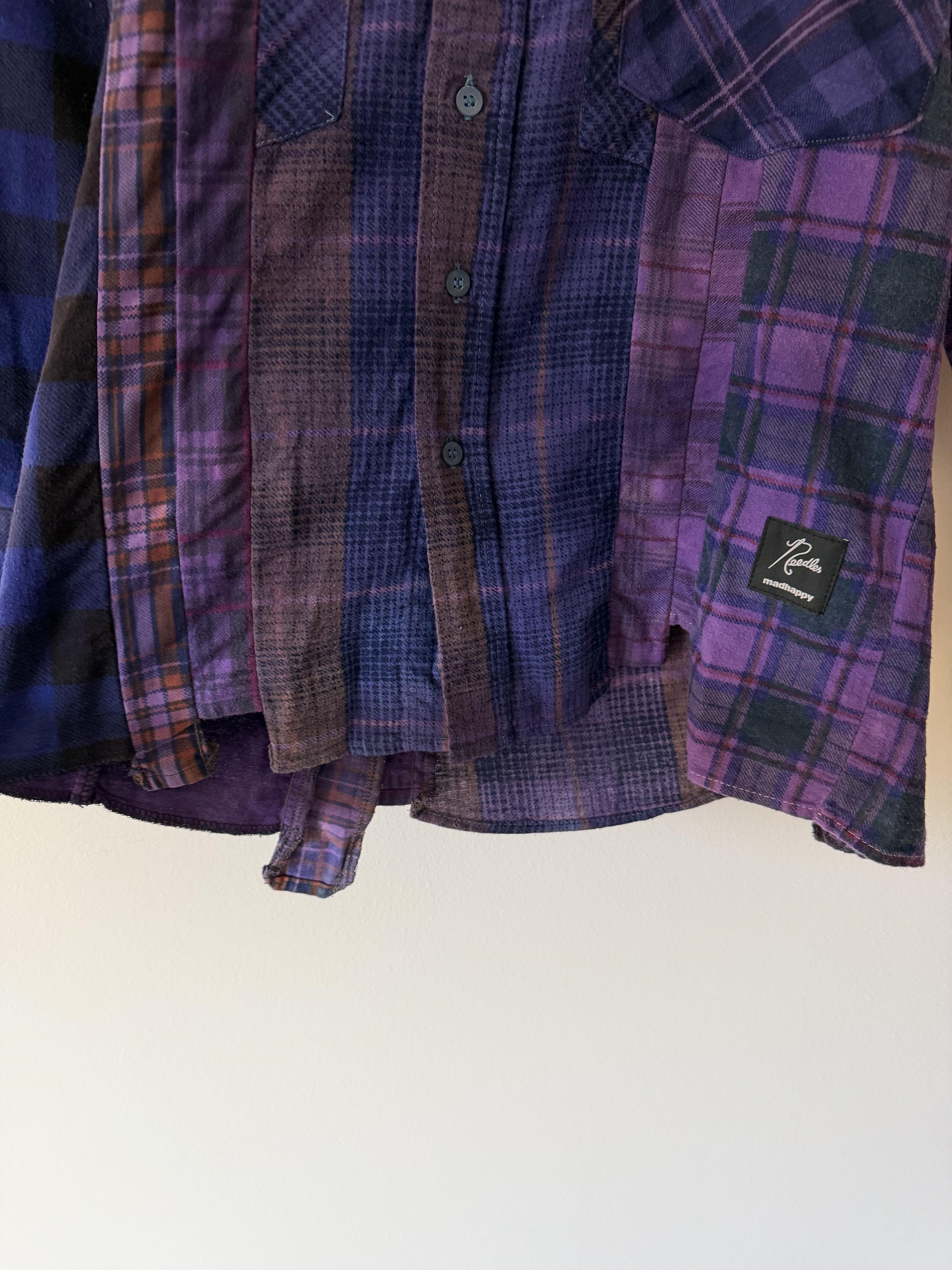 Needles Madhappy Needles Rebuild 7 Cuts Flannel in Overdyed Purple Size US XS / EU 42 / 0 - 3 Thumbnail