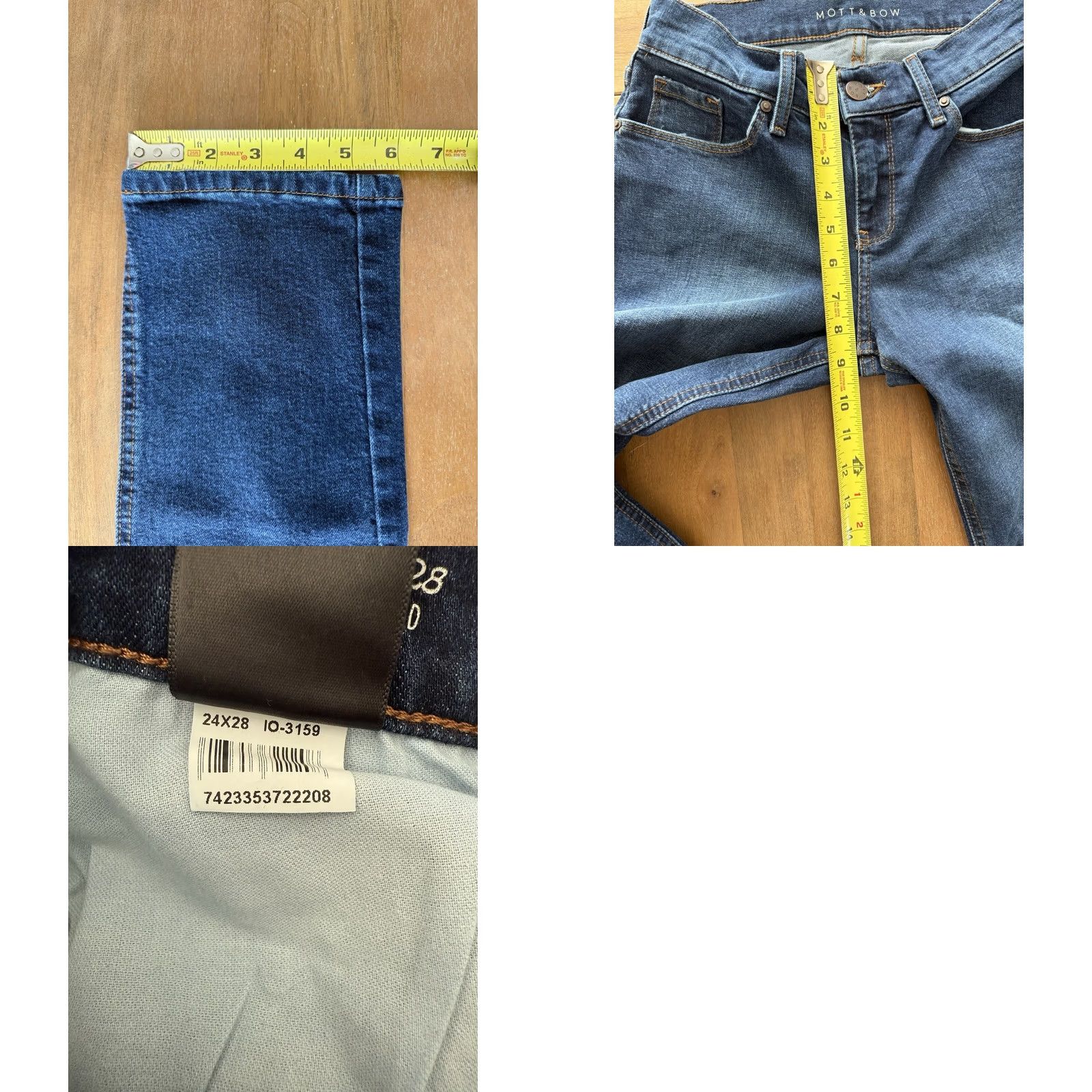 Mott & Bow VINTAGE Mott & Bow Boyfriend Jeans Womens 24x28 26x28 Straight Denim Blue 5-Pocket Mens Girls Size 42" / US 20 - 8 Thumbnail