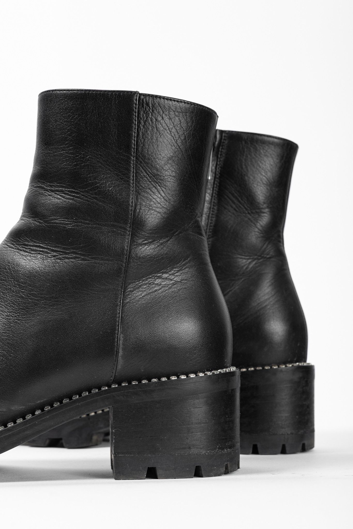 Jimmy Choo Jimmy Choo Mava 35 Smooth Leather Crystal-Trim Ankle Boots Size US 7 / IT 37 - 9 Thumbnail