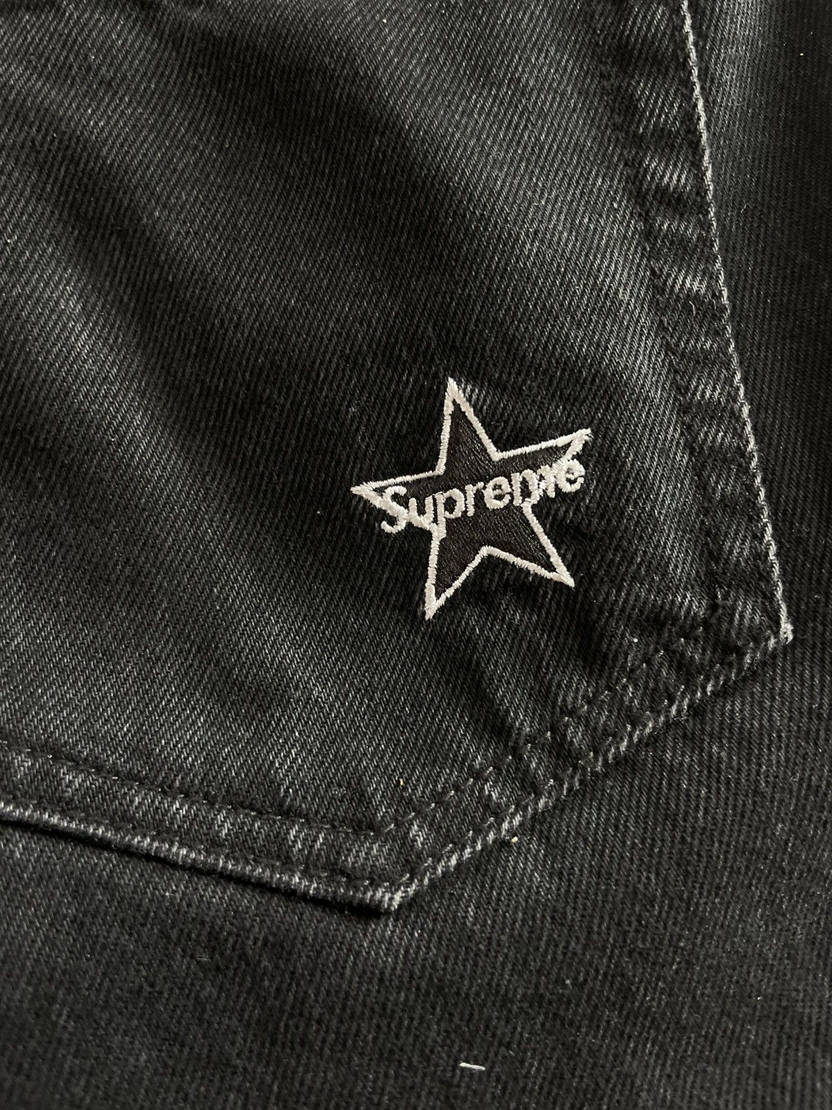 Supreme Supreme Regular Star Denim Jeans Black Size 30 | Grailed