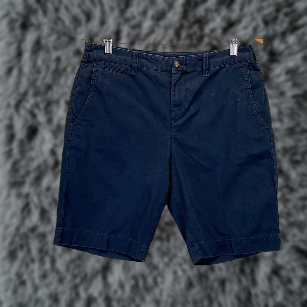 Polo Ralph Lauren Polo Ralph Lauren Chino Bermuda Shorts Size 8 Navy Flat Front Preppy Womens Size 30" / US 8 / IT 44 - 1 Thumbnail