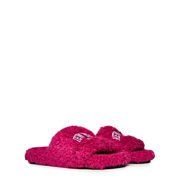 Balenciaga o1g2r1mq0924 Fur Slippers in Pink Size US 5 / IT 35 - 3 Thumbnail