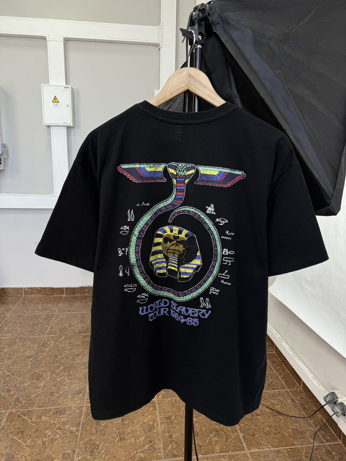 Iron Maiden 🇬🇧☠️ Iron Maiden World Slavery Tour 1984 85 Reprint 2022 Tee Size US L / EU 52-54 / 3 - 2 Thumbnail