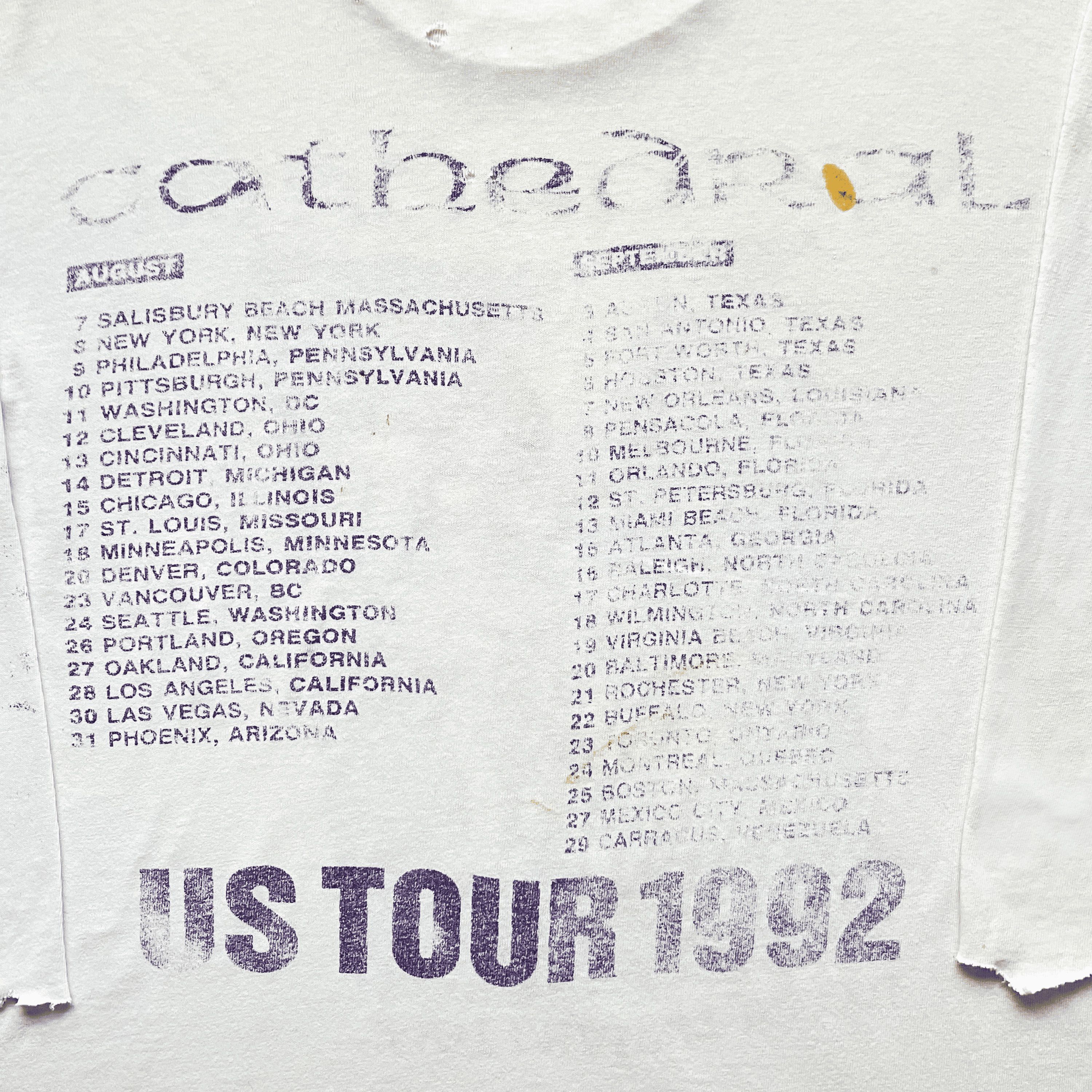 Band Tees Vintage 1992 Cathedral Never Lasting Love US Tour T-Shirt Size US L / EU 52-54 / 3 - 5 Thumbnail