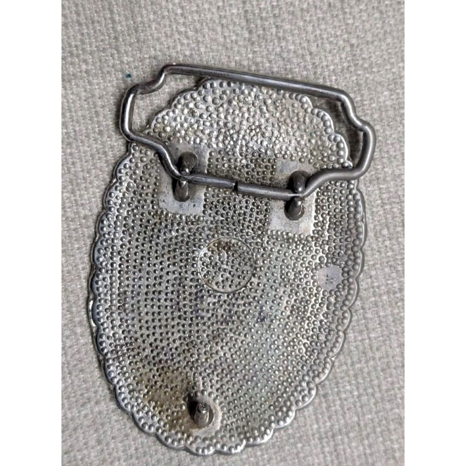 Vintage VINTAGE DAISY belt buckle ENGRAVED western floral Men Belt Buckle Size ONE SIZE - 4 Thumbnail
