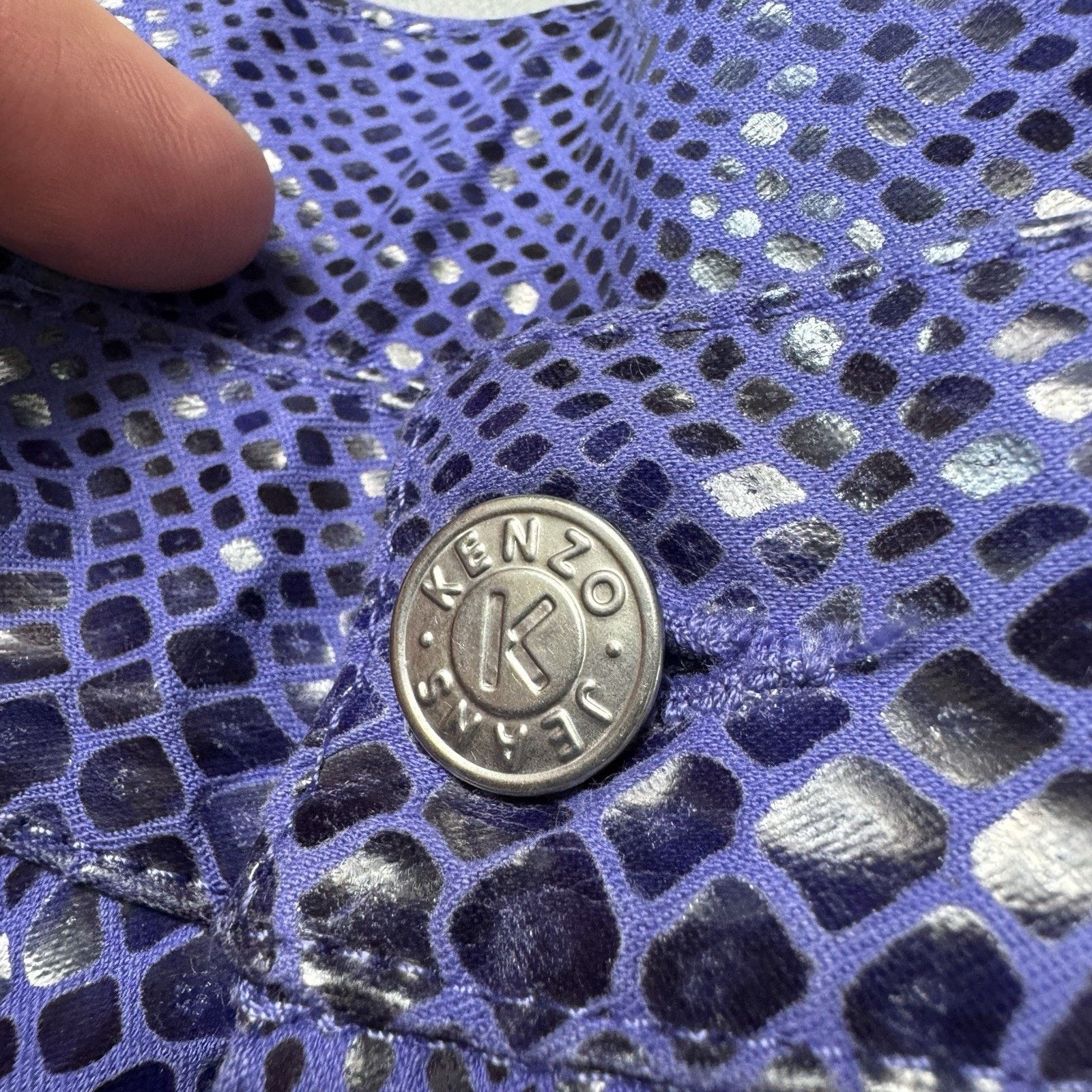 Kenzo Vintage Kenzo Jeans Snake Pattern Pants Purple Size 44 Size 30" / US 8 / IT 44 - 13 Thumbnail