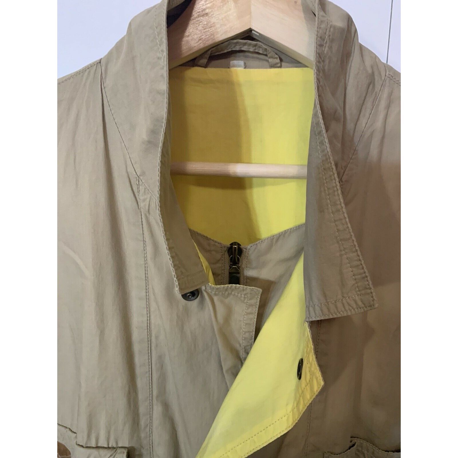 Other Vtg Ciesse Piumini Tan & yellow full zip windbreaker jacket Size US L / EU 52-54 / 3 - 3 Thumbnail