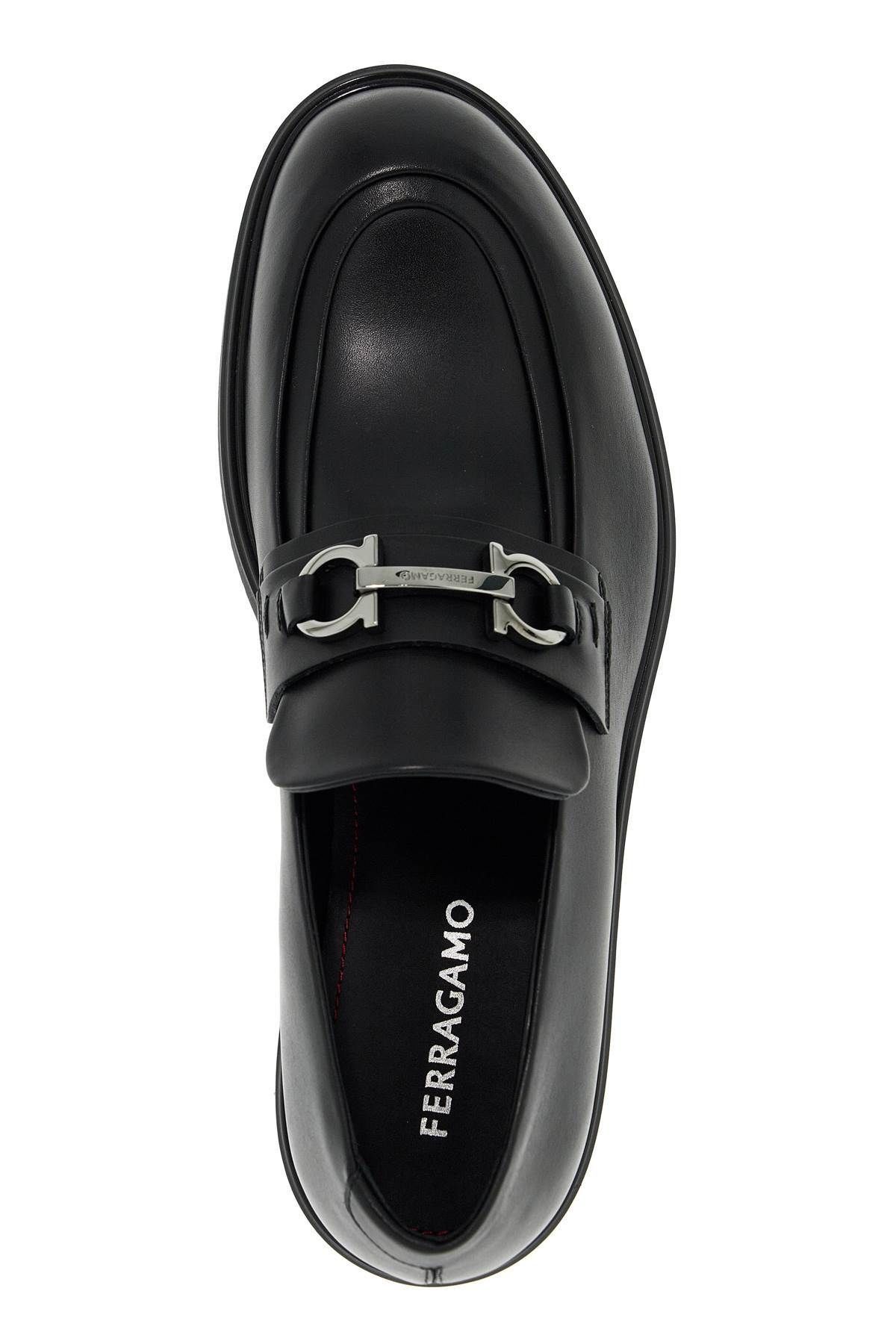 Salvatore Ferragamo o1s1rm0825 Gancini Ornament Loafers in Black Size US 10.5 / EU 43-44 - 3 Thumbnail
