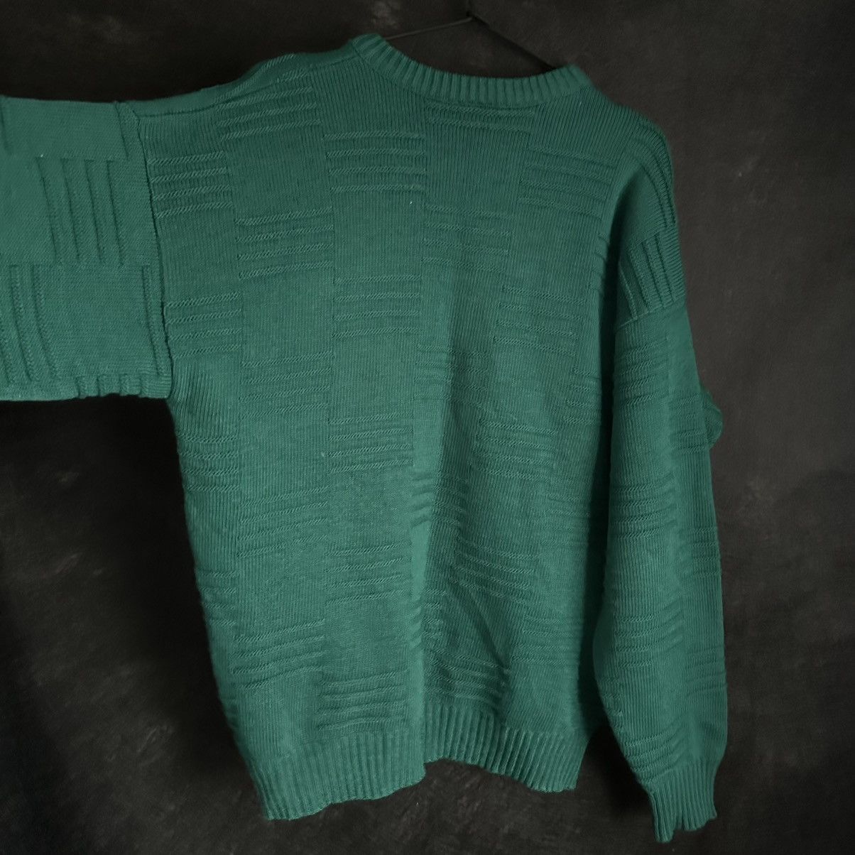 Lacoste Vintage OG 90s Lacoste France Dark Green Oversize Sweater Size US L / EU 52-54 / 3 - 5 Thumbnail