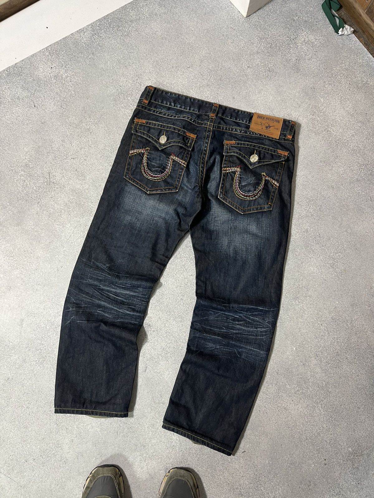 True Religion Vintage True Religion Jeans Baggy Embroidered Size US 38 / EU 54 - 1 Thumbnail