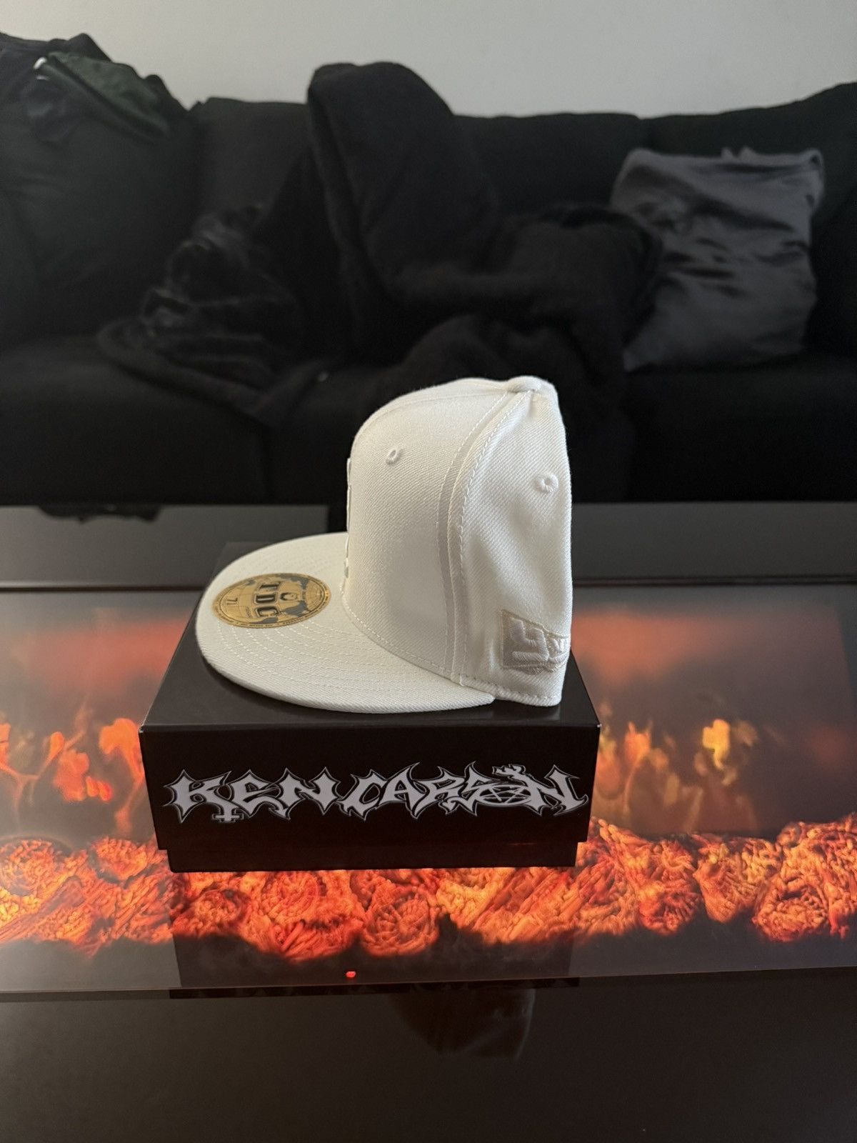 Playboi Carti YVL White on White New Era Logo 7 1/4 Size ONE SIZE - 2 Thumbnail