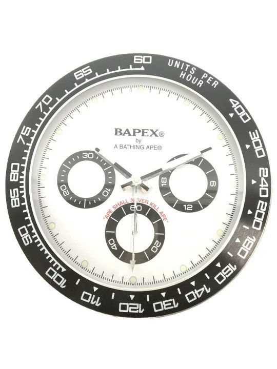 image of Bape Bapex Color Camo Wall Clock Watch in White, Men's
