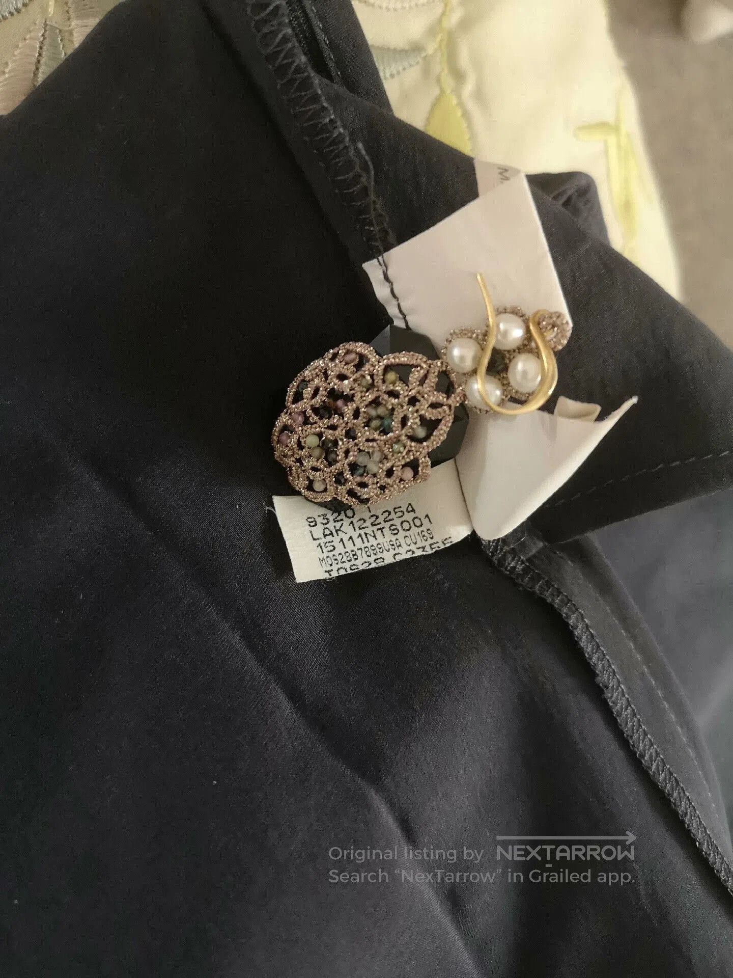 Brunello Cucinelli carbon gray silk jumpsuit with beaded straps. Size US 30 / EU 46 - 5 Thumbnail