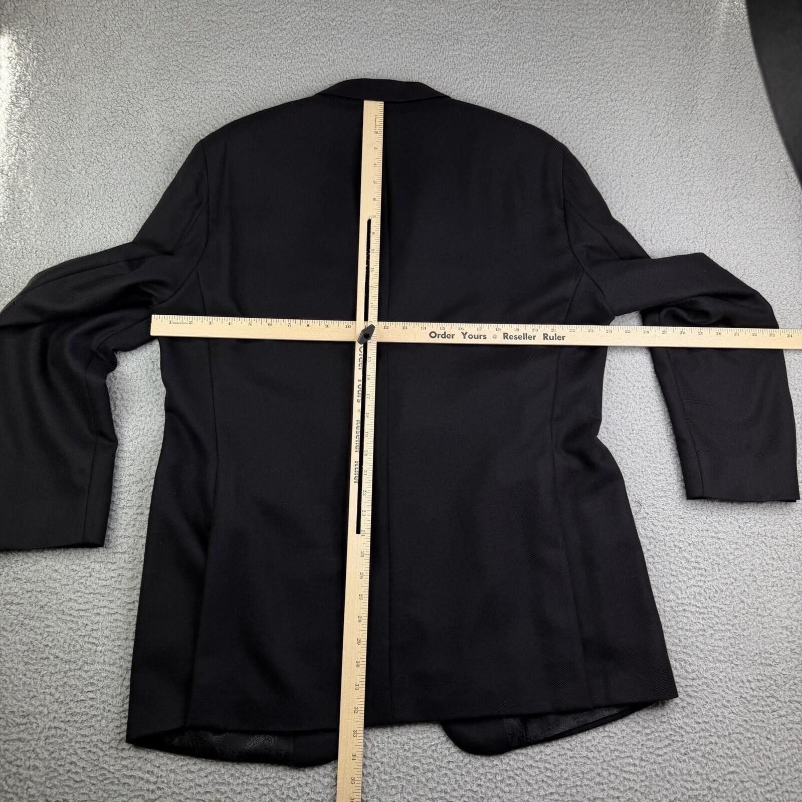 Loro Piana Loro Piana 100% Worsted Italian Cashmere Black Coat 48 Long Size 48L - 4 Thumbnail