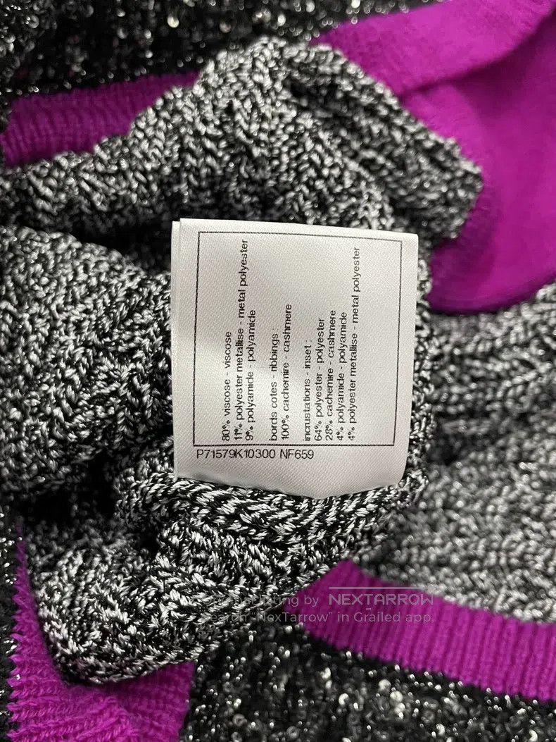 Chanel Chanel 21k purple gray hem sequin cardigan coat Size XS / US 0-2 / IT 36-38 - 6 Thumbnail