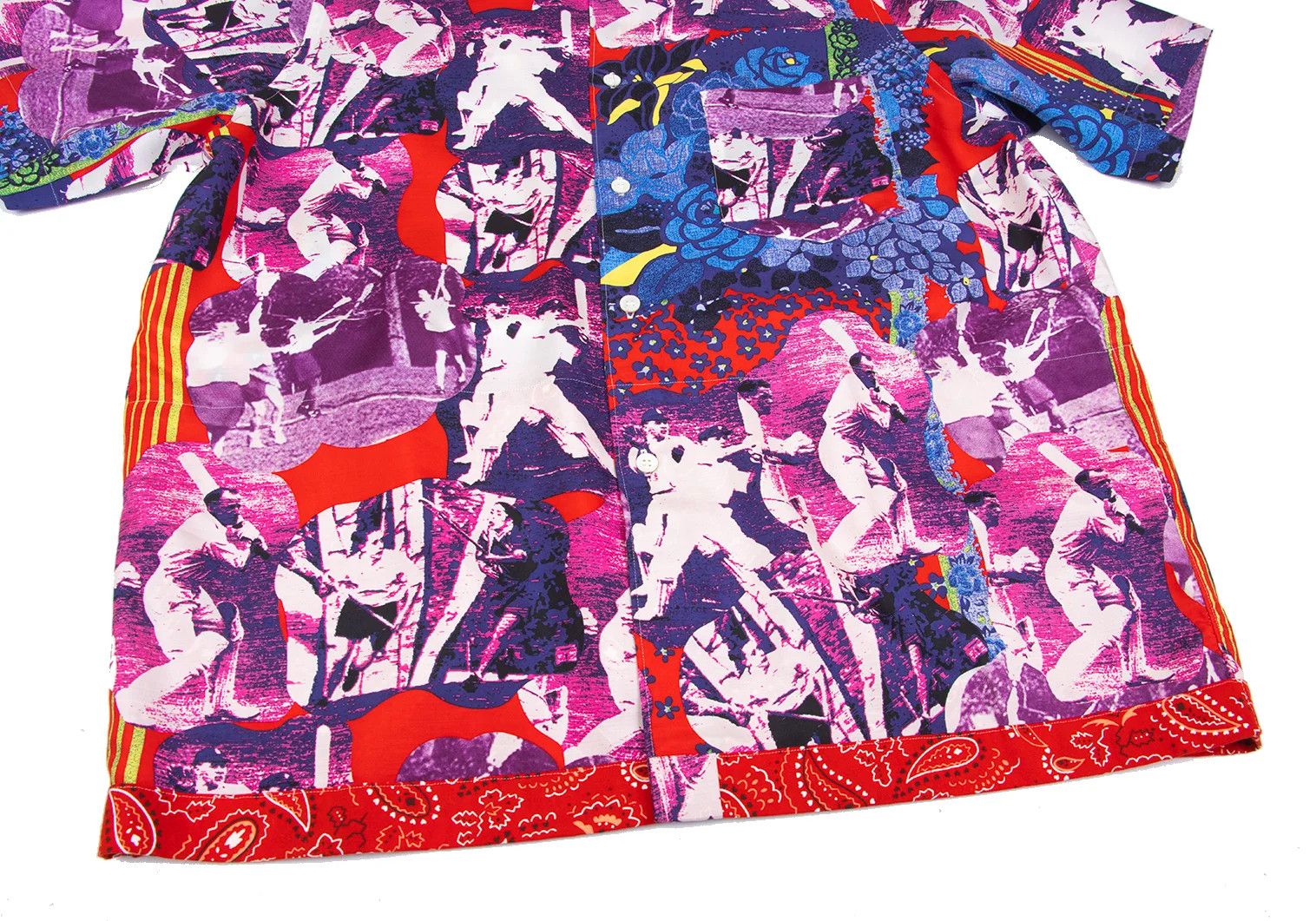 Comme des Garcons Homme Plus Silk Graphic Print Short Sleeve Shirt Multi Color M Size US M / EU 48-50 / 2 - 8 Thumbnail