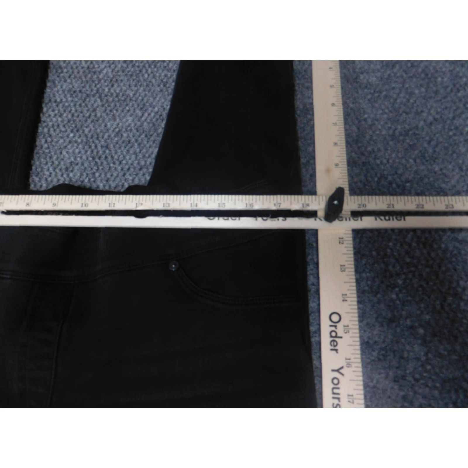 Vintage Nygård Jeans Jegging Womens Regular 34 Black Stretch Denim Zip Zipper 27in Inseam Mid Rise Modern Designer Size 24" / US 00 / IT 34 - 2 Thumbnail