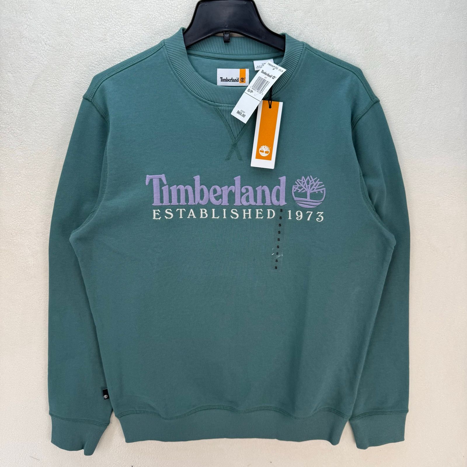 Timberland TIMBERLAND MEN'S SMALL OUTDOOR HERITAGE CREW RARE TEAL Size US S / EU 44-46 / 1 - 1 Thumbnail
