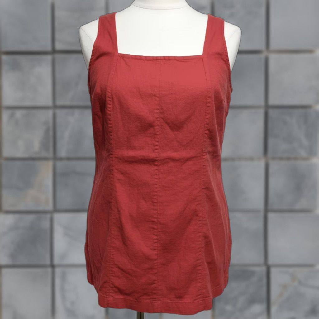 Old Navy Old Navy Dress Womens 2XL Sleeveless Linen Blend Smocked Back Square Neck Casual Sundress Size XXL / US 16-18 / IT 52-54 - 1 Thumbnail