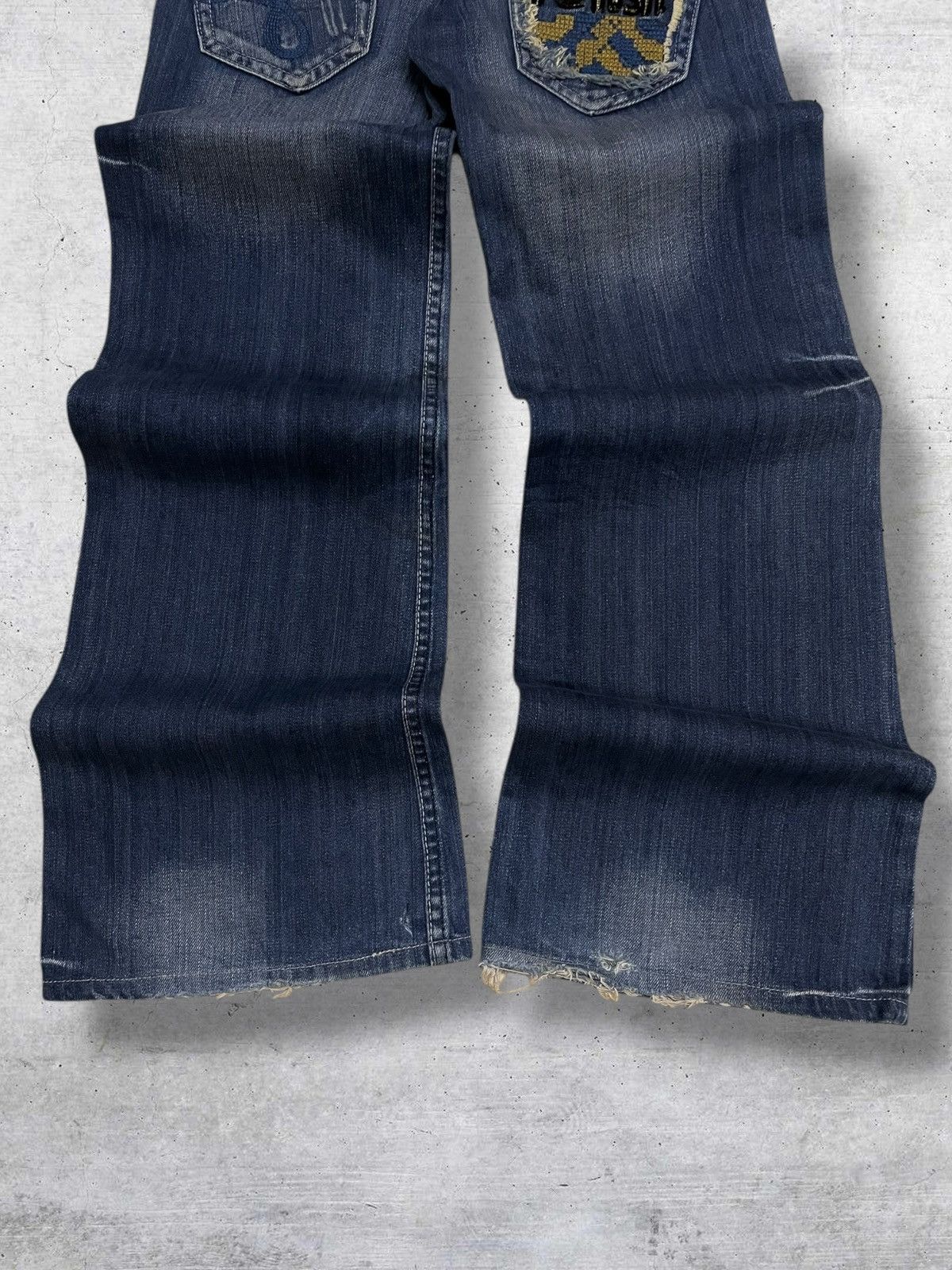 Japanese Brand VINTAGE FETISH 1990S OG JAPAN DESIGNER BAGGY WIDE LEG DENIM Size US 26 / EU 42 - 10 Thumbnail