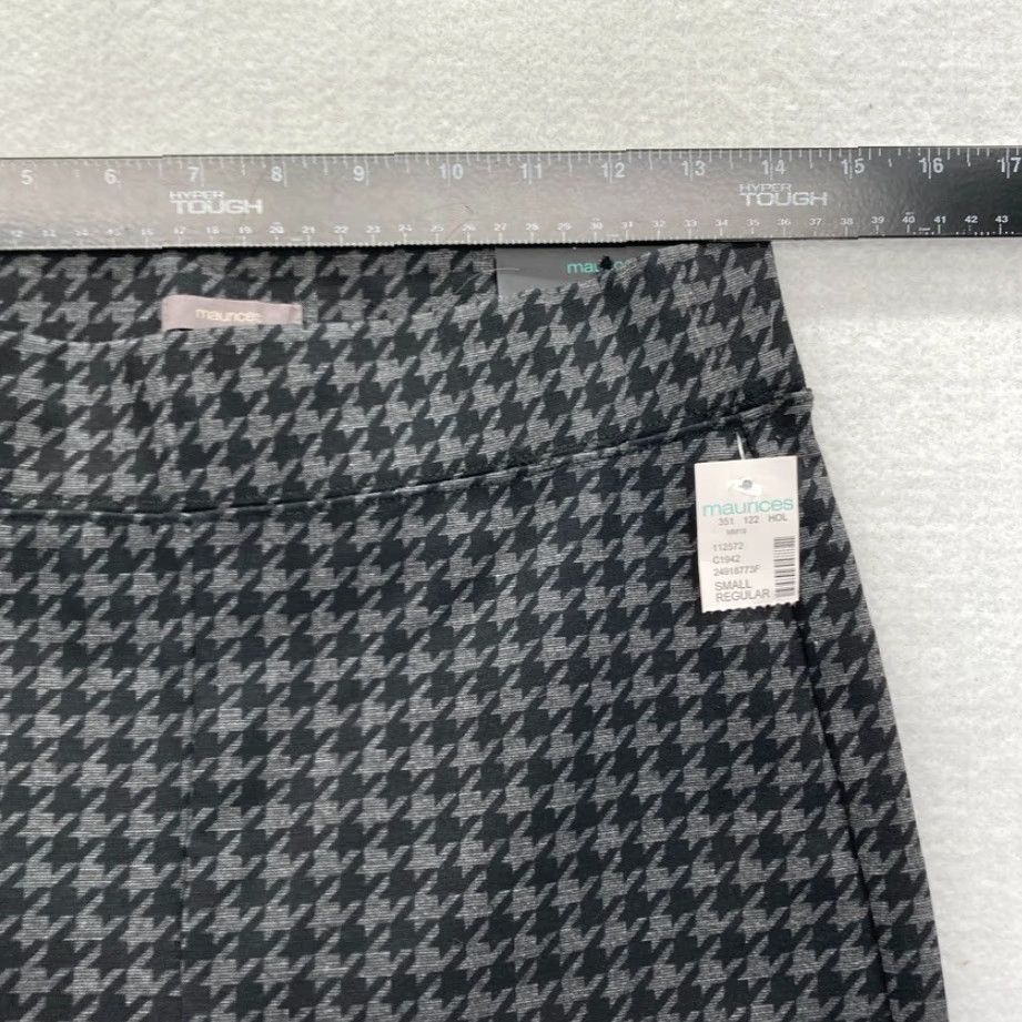 Vintage Maurices Pull Skinny Ankle Pants Women's Small Black Houndstooth Mid Rise Pants Slim Womens Small Black Houndstooth Mid Rise Size 26" / US 2 / IT 38 - 6 Thumbnail