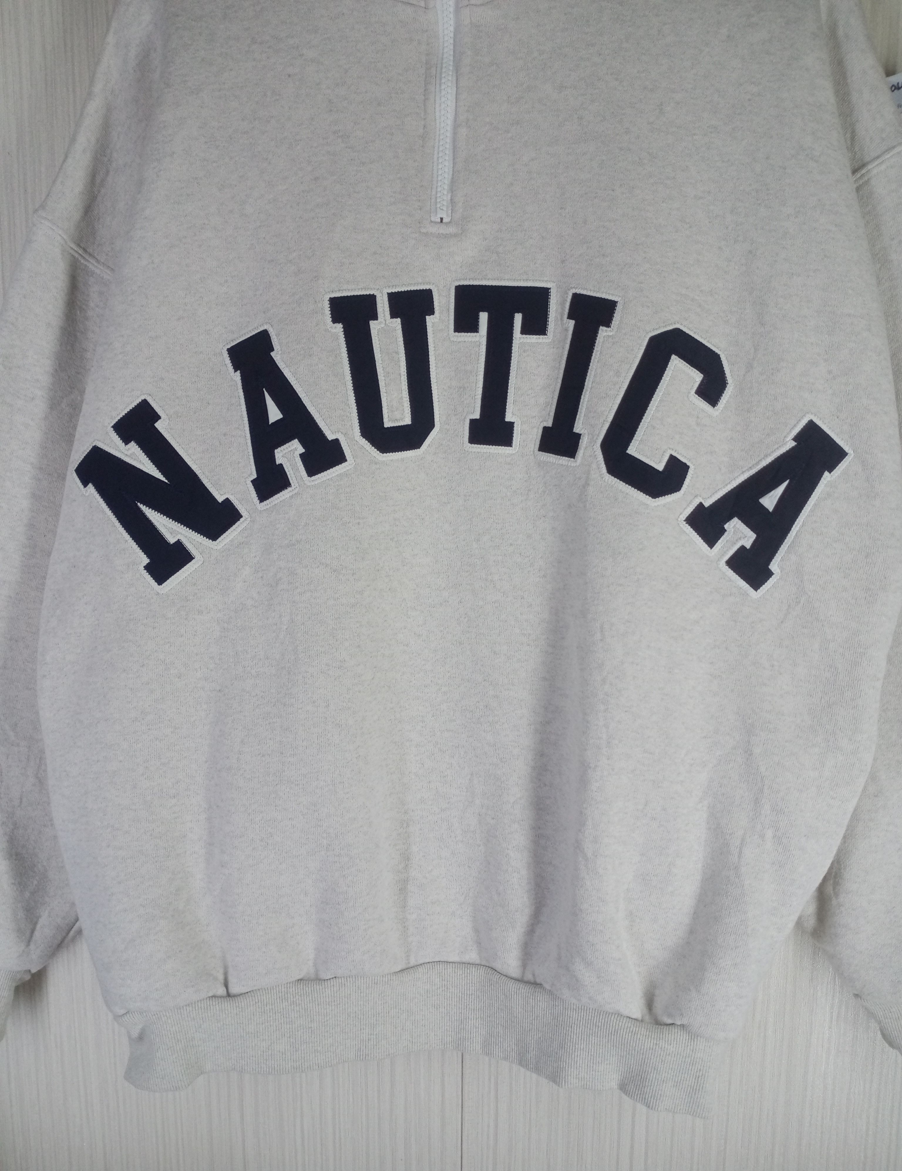 Nautica Rare Vintage Nautica Spell Out Logo Half Zipper Sweatshirt Size US M / EU 48-50 / 2 - 2 Thumbnail