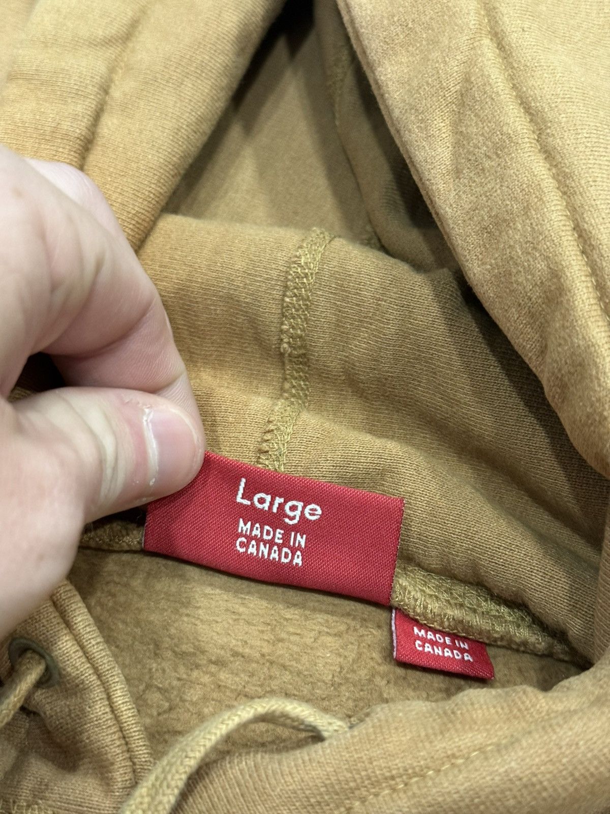 Supreme Supreme Khaki Box Logo Hoodie (2002) Size US L / EU 52-54 / 3 - 11 Thumbnail